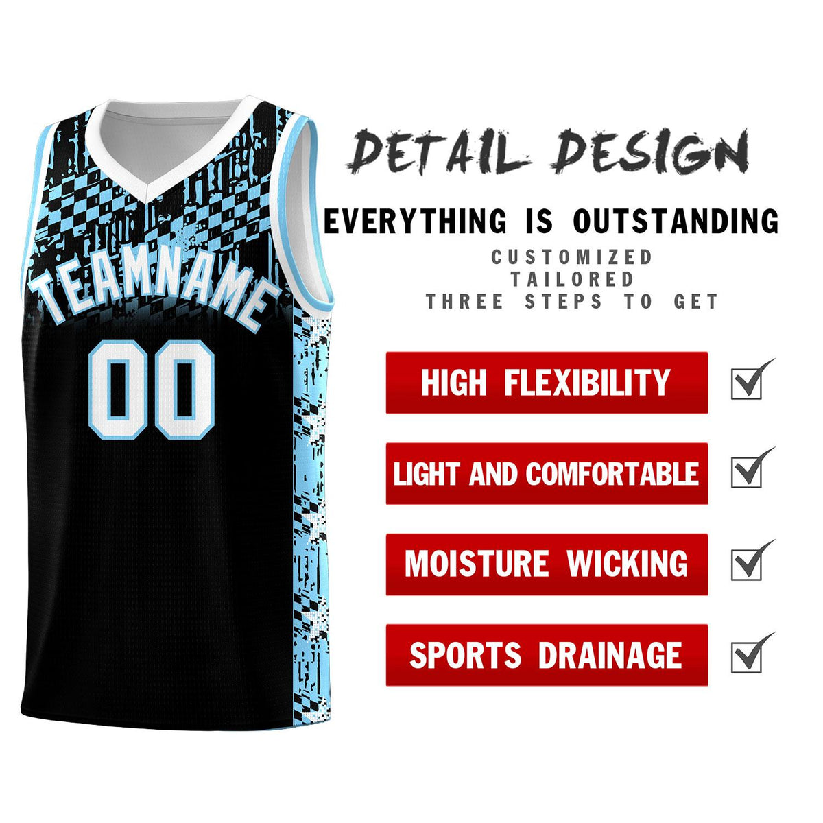 Custom Black Mosaic Stars Pattern Sports Uniform Basketball Jersey|KXKSHOP