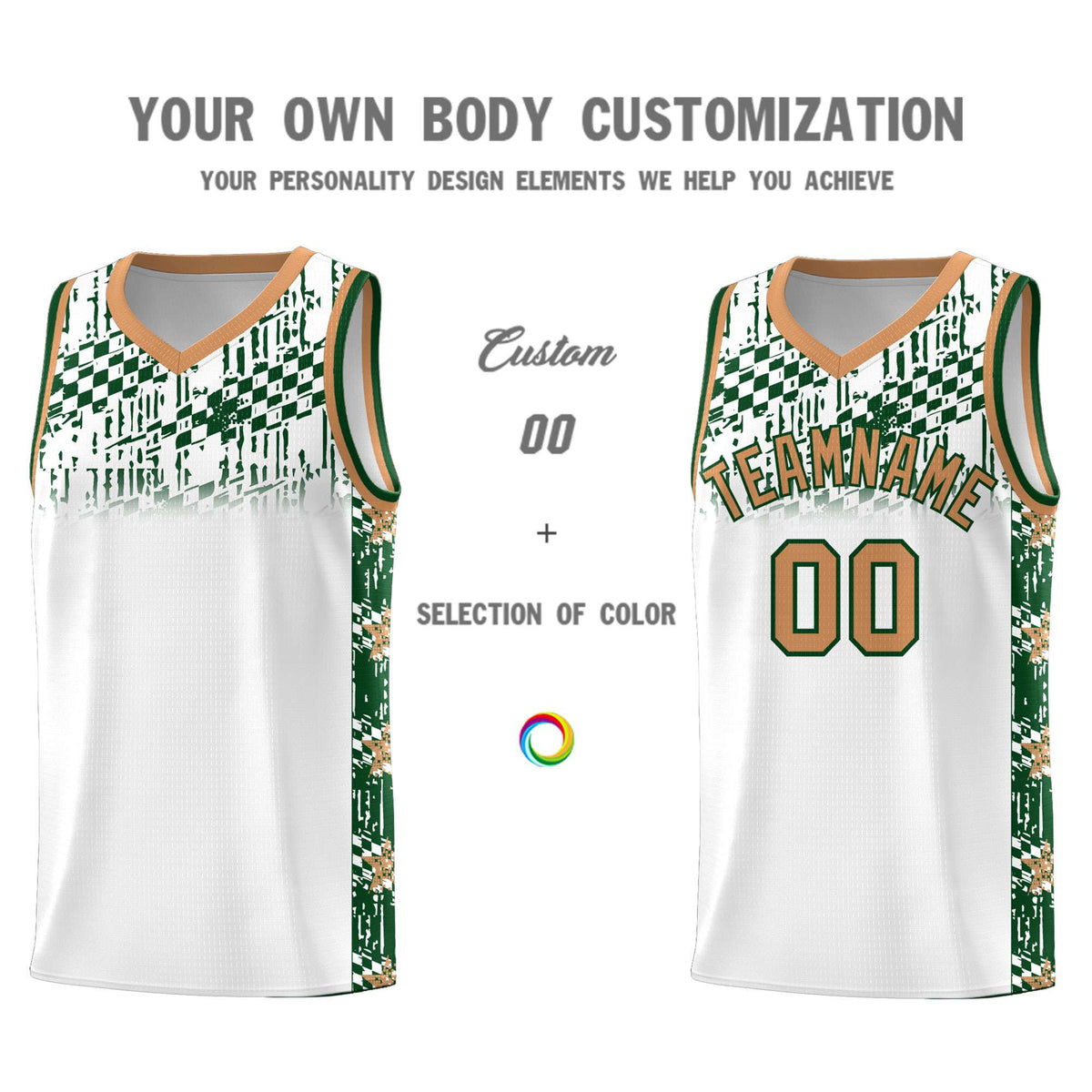 Custom White Mosaic Stars Pattern Sports Uniform Basketball Jersey|KXKSHOP