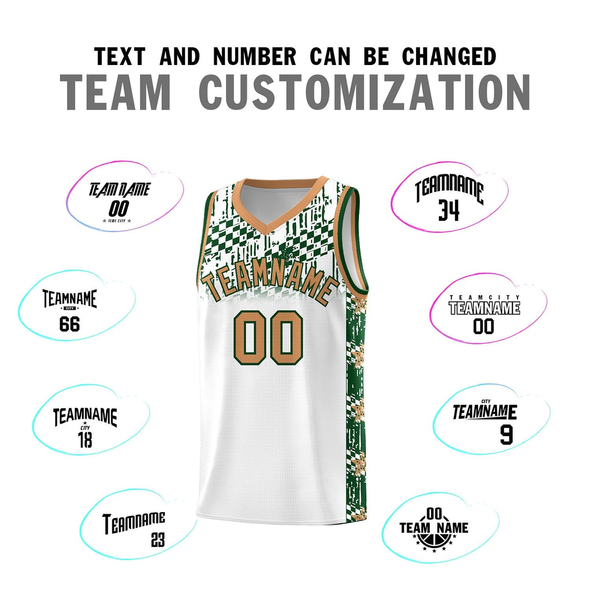 Custom White Mosaic Stars Pattern Sports Uniform Basketball Jersey|KXKSHOP