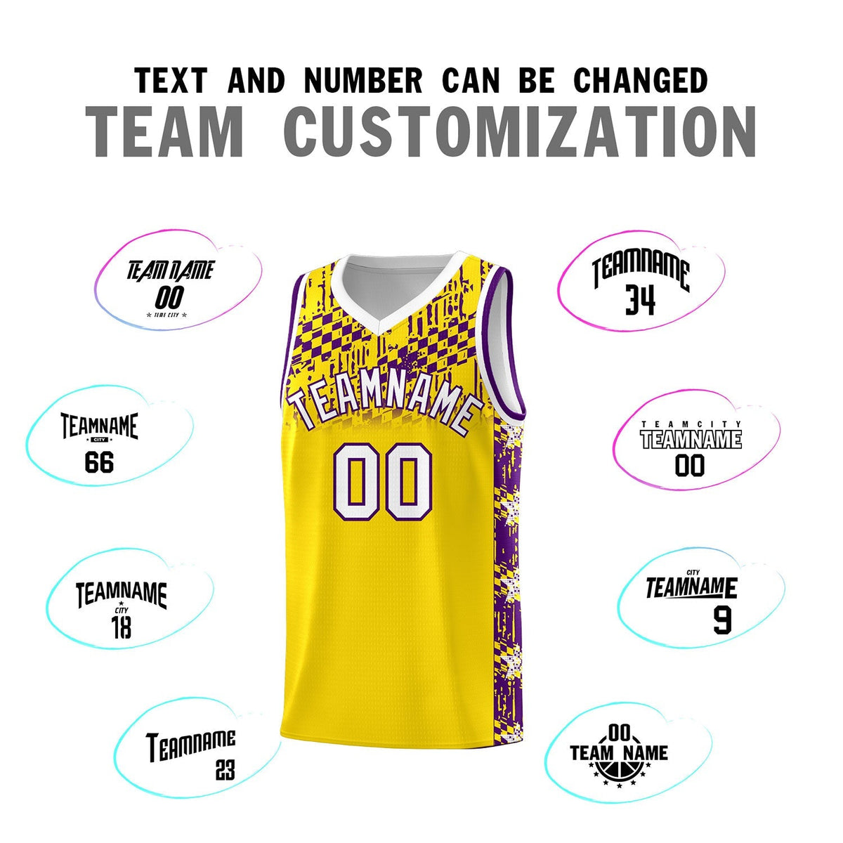 Custom Gold Mosaic Stars Pattern Sports Uniform Basketball Jersey|KXKSHOP