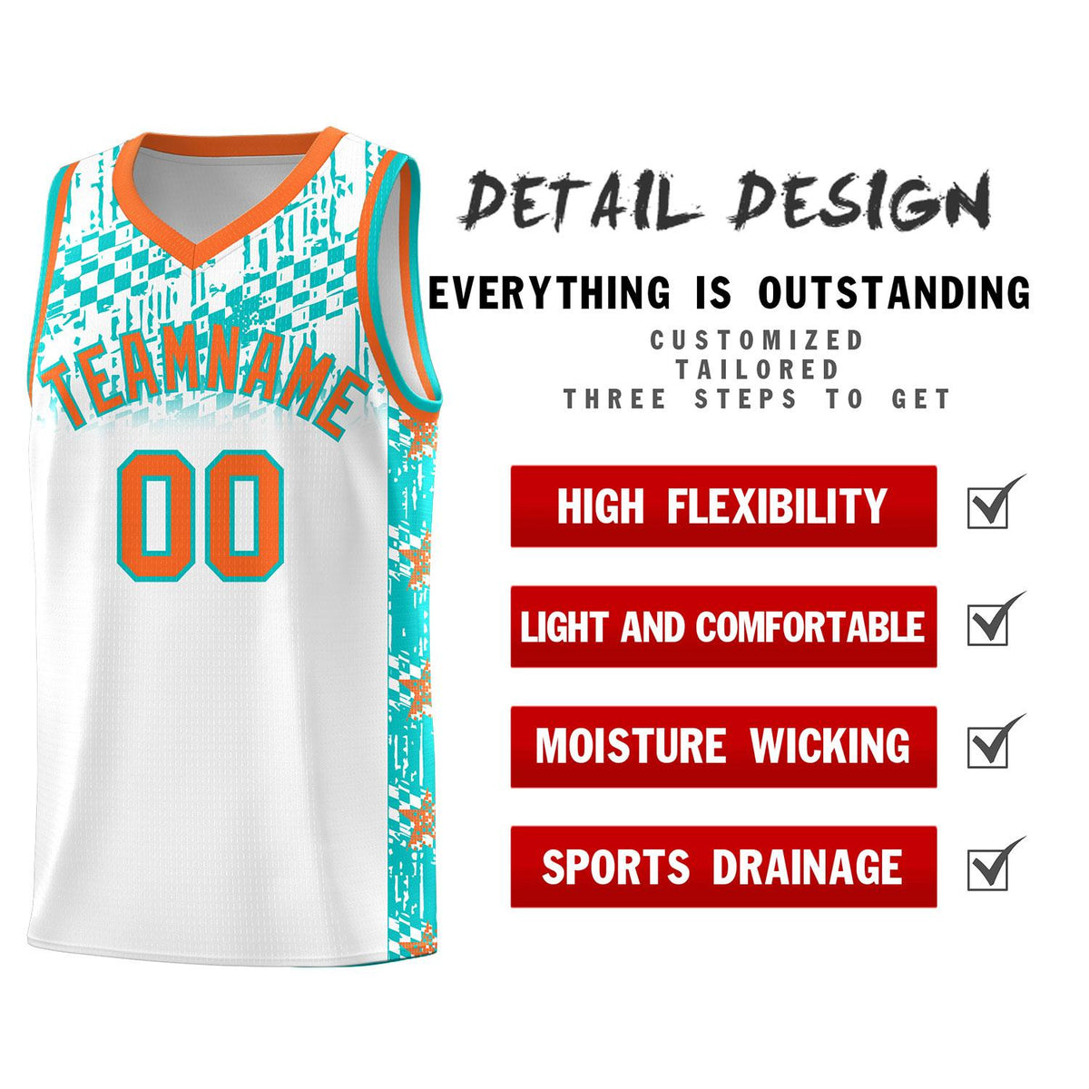 Custom White Mosaic Stars Pattern Sports Uniform Basketball Jersey|KXKSHOP