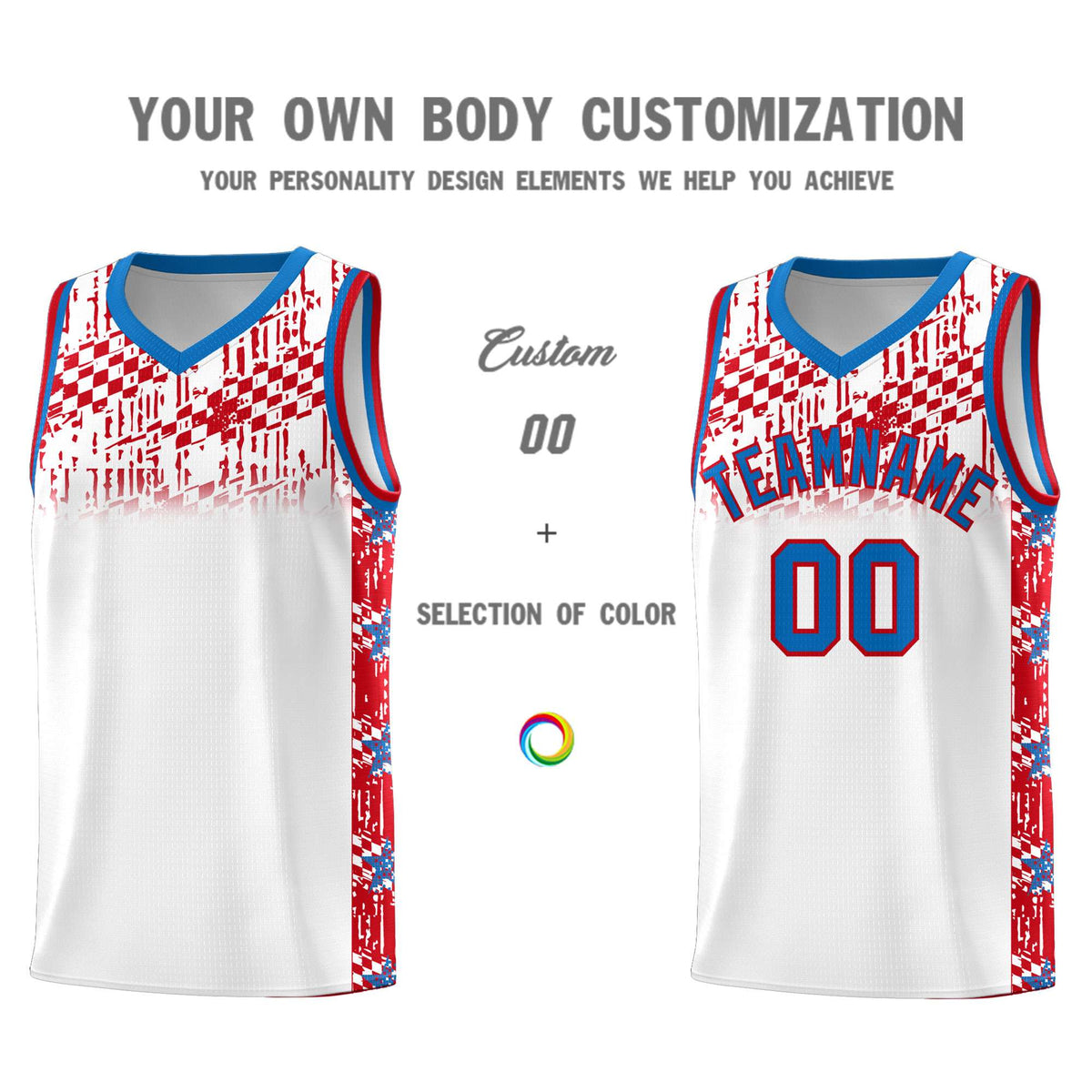 Custom White Mosaic Stars Pattern Sports Uniform Basketball Jersey|KXKSHOP