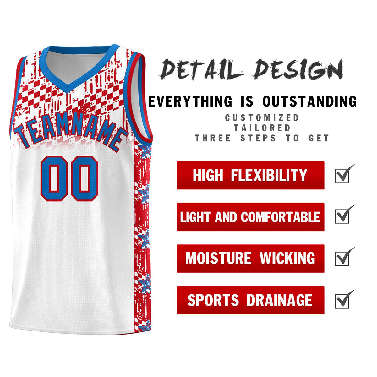 Custom White Mosaic Stars Pattern Sports Uniform Basketball Jersey|KXKSHOP