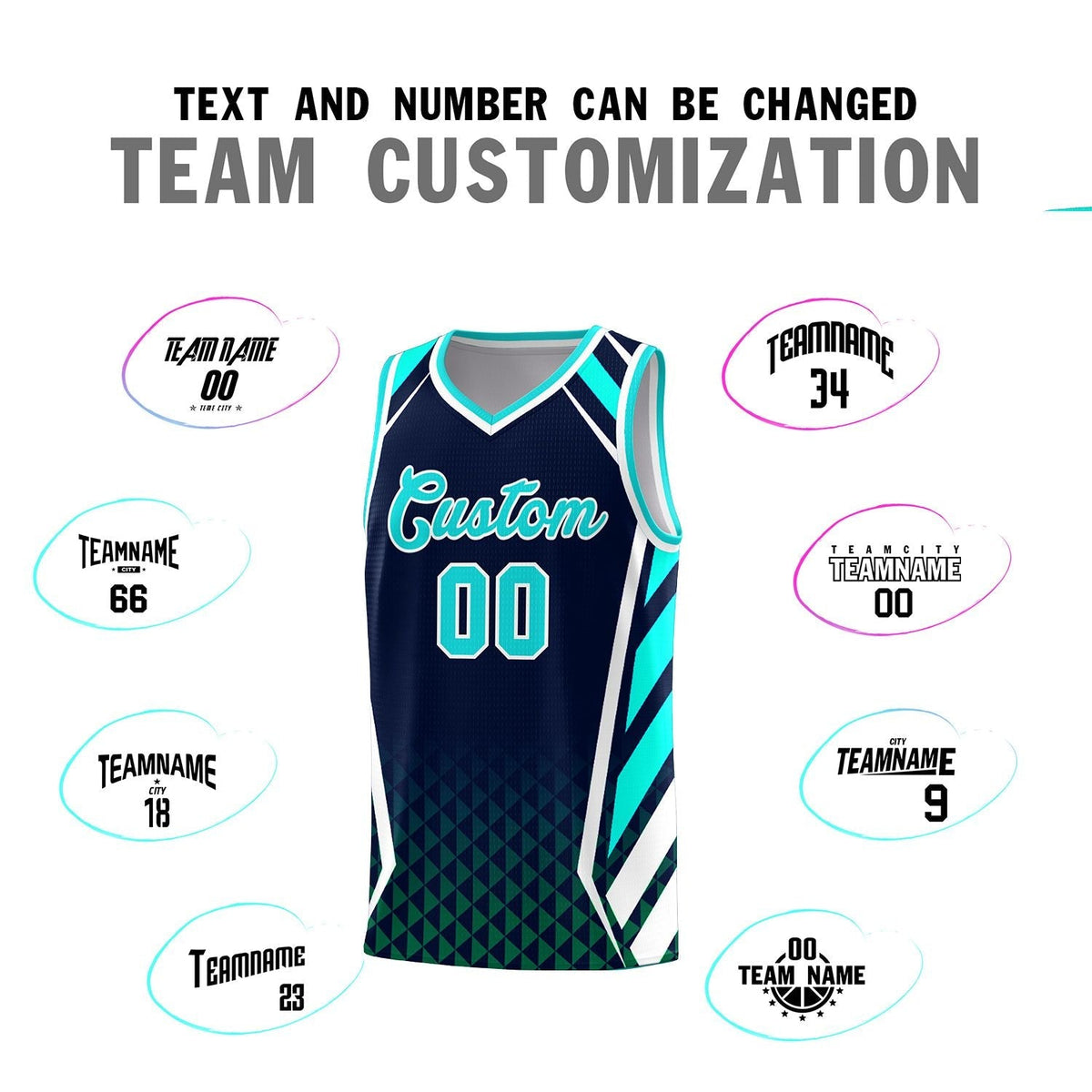 Custom Neon Green Navy-White Side Two-Tone Classic Sports Uniform Basketball Jersey |KXKSHOP