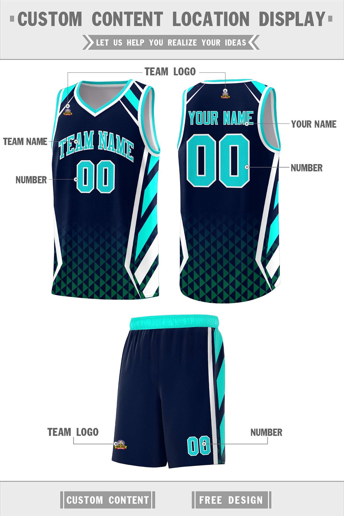 Custom Neon Green Navy-White Side Two-Tone Classic Sports Uniform Basketball Jersey |KXKSHOP