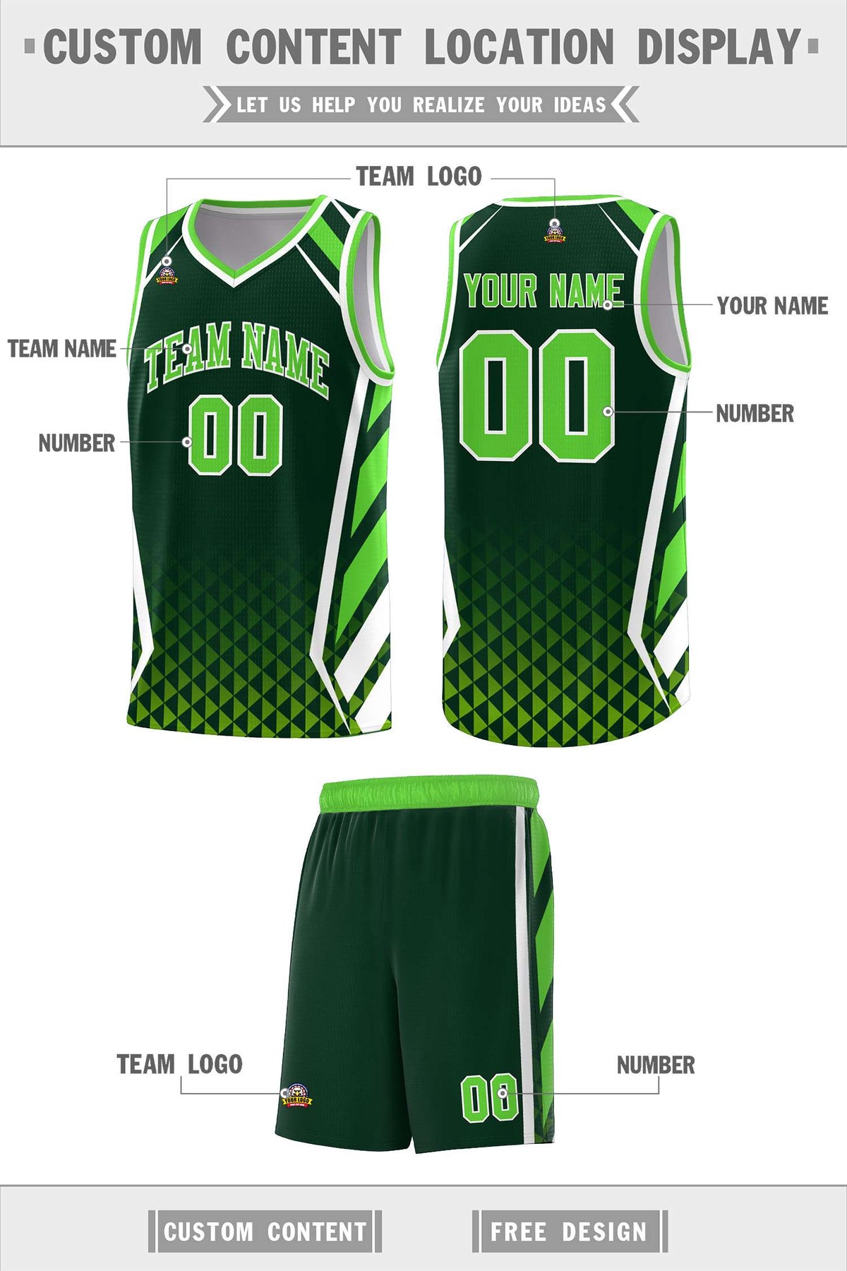 Custom Neon Green Navy-White Side Two-Tone Classic Sports Uniform Basketball Jersey |KXKSHOP