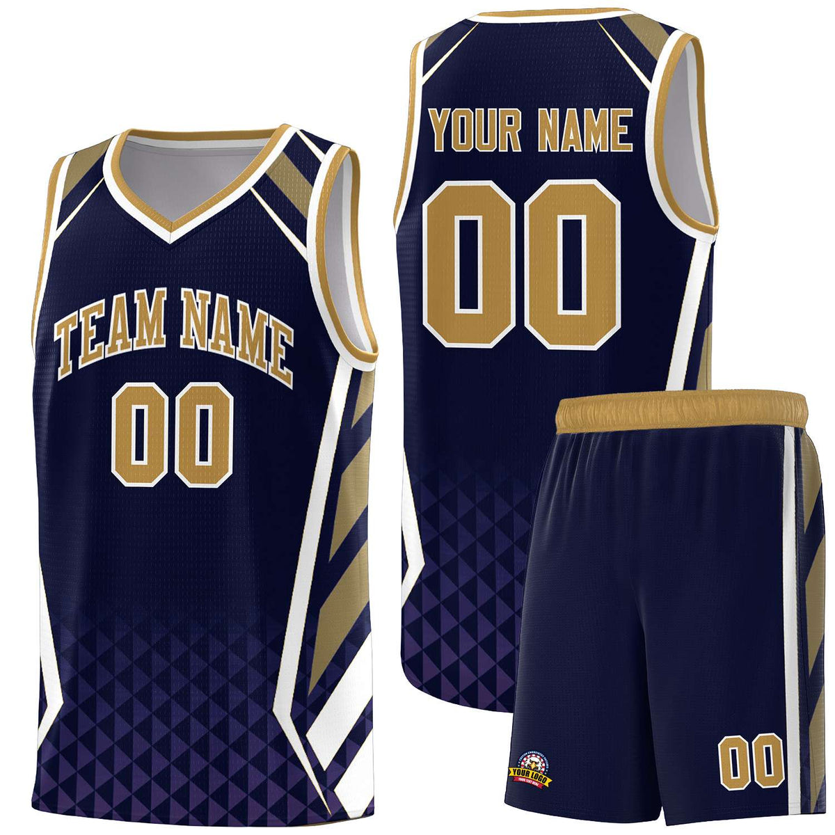 Custom Neon Green Navy-White Side Two-Tone Classic Sports Uniform Basketball Jersey |KXKSHOP