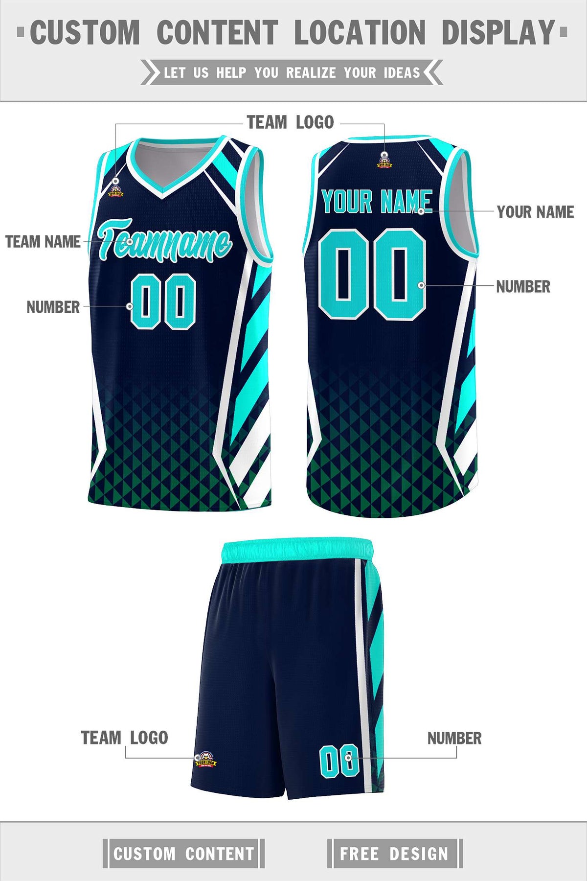 Custom Neon Green Navy-White Side Two-Tone Classic Sports Uniform Basketball Jersey |KXKSHOP