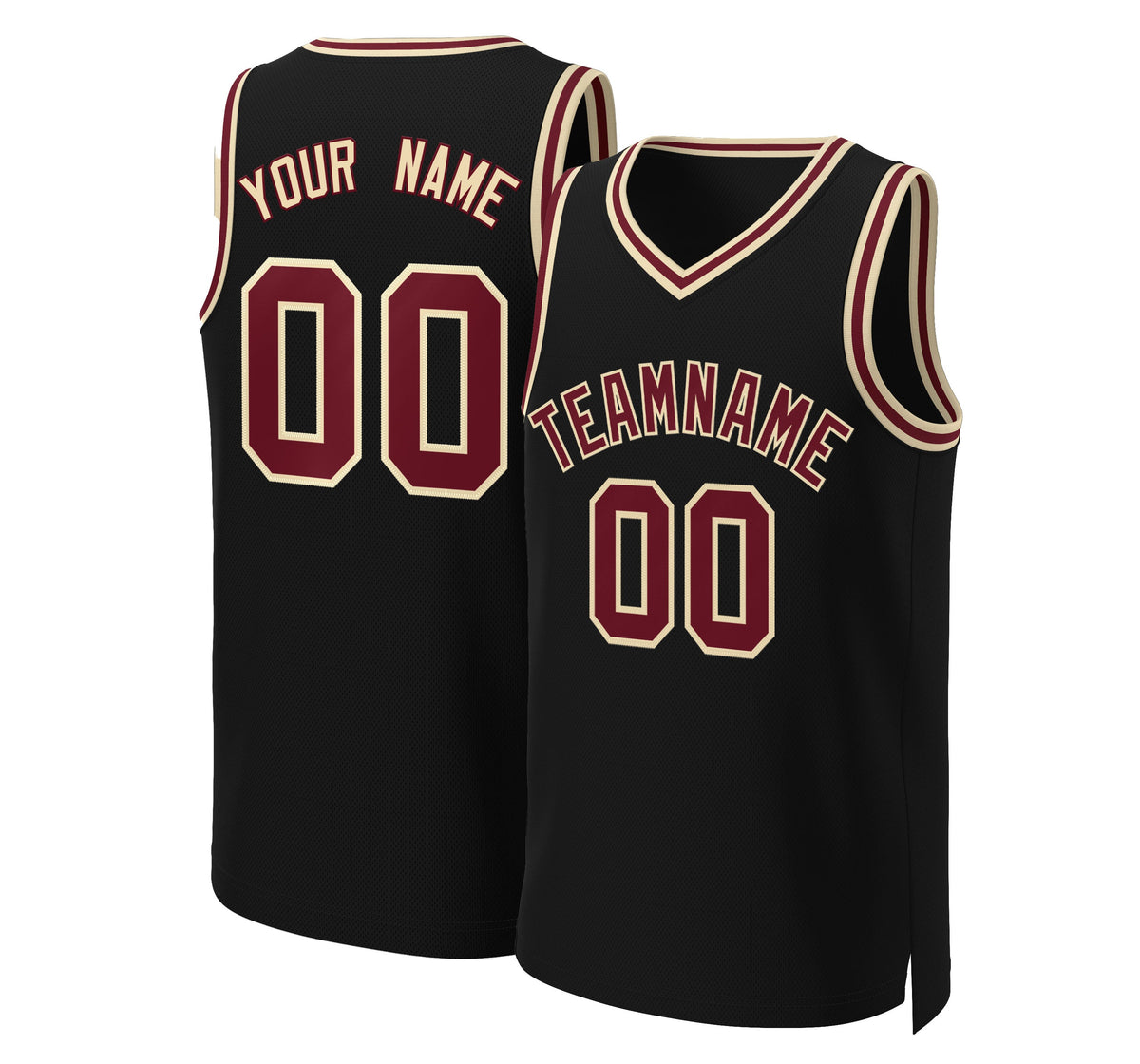 Custom Black Crimson-Khaki Classic Tops Basketball Jersey|KXKSHOP