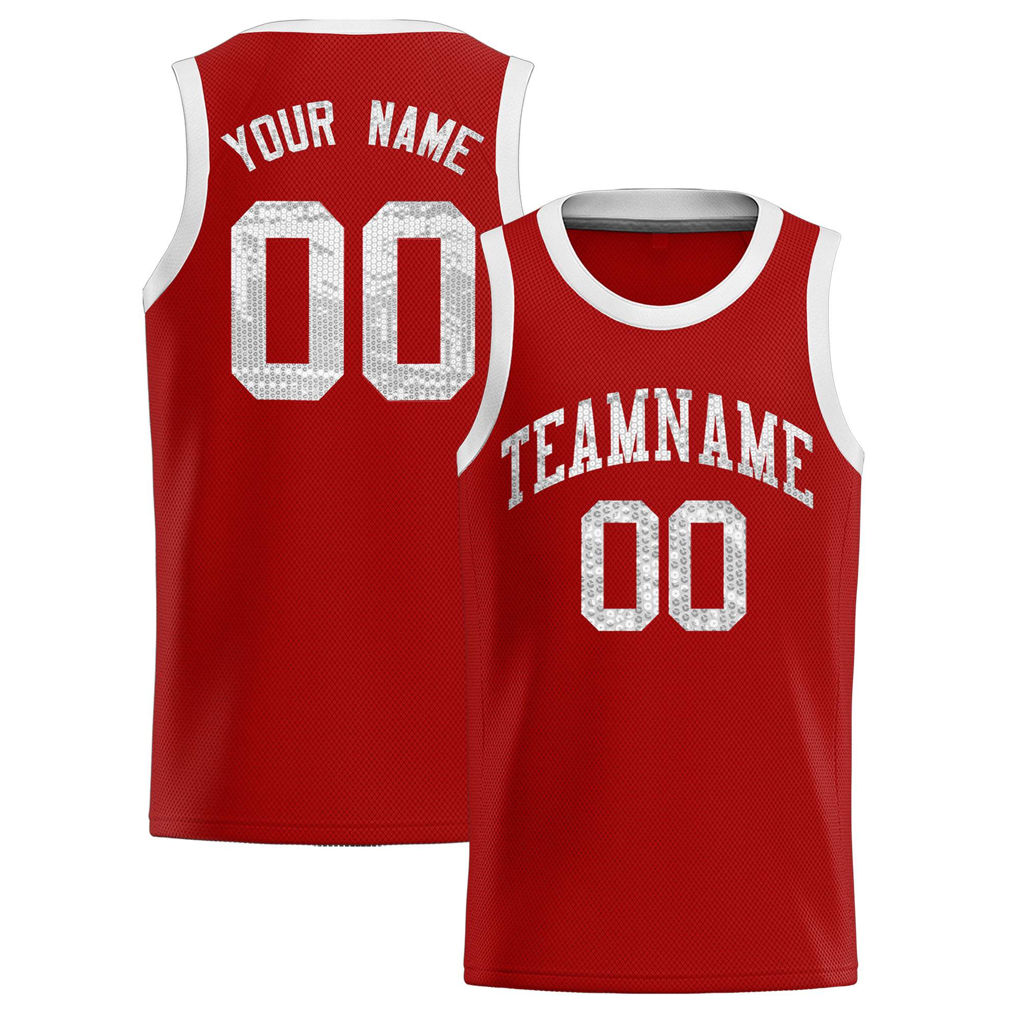 Custom Orange Sequined Tops Athletic Basketball Jersey|KXKSHOP