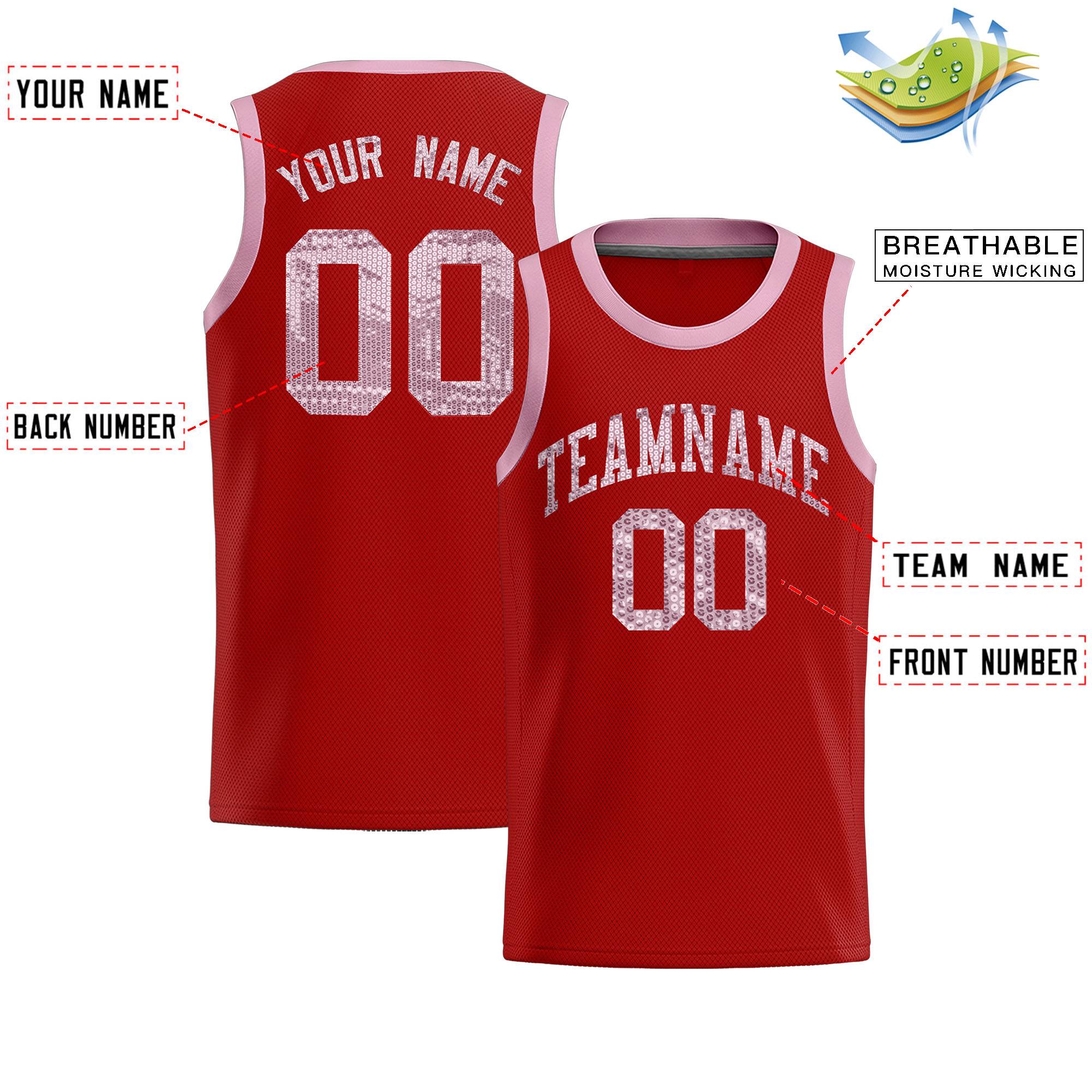 Custom Orange Sequined Tops Athletic Basketball Jersey|KXKSHOP