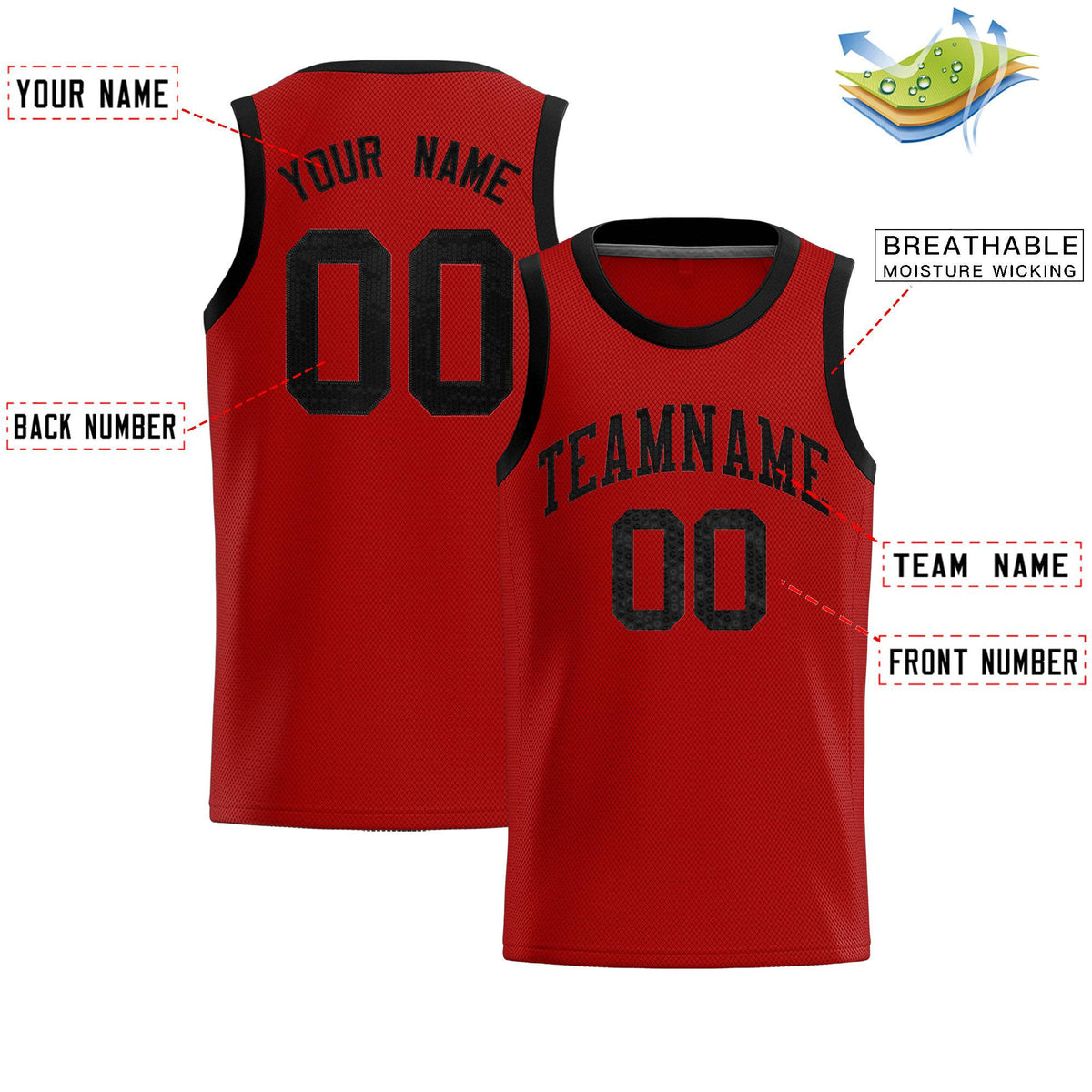 Custom Red Sequined Tops Athletic Basketball Jersey|KXKSHOP