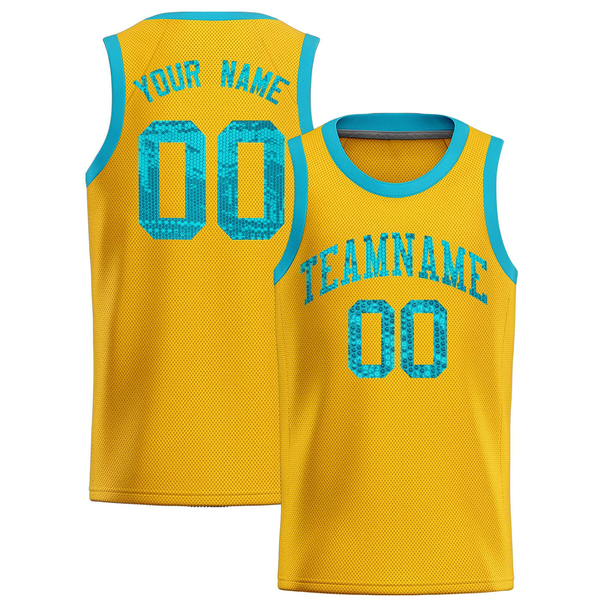 Custom Gold Sequined Tops Athletic Basketball Jersey|KXKSHOP