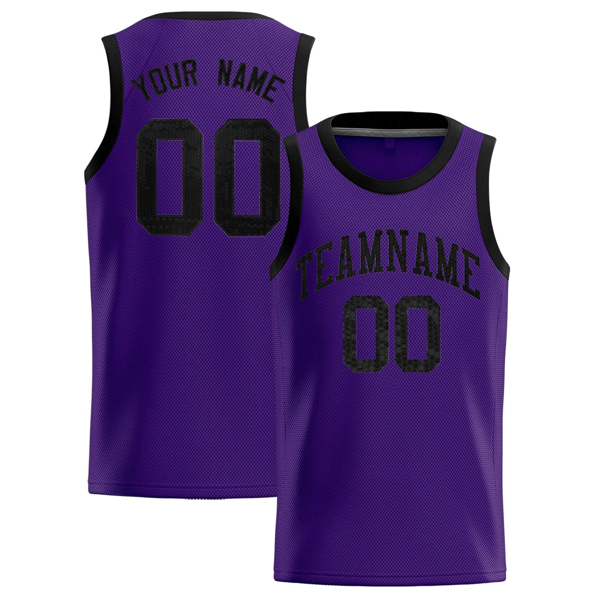 Custom Purple Sequined Tops Athletic Basketball Jersey|KXKSHOP
