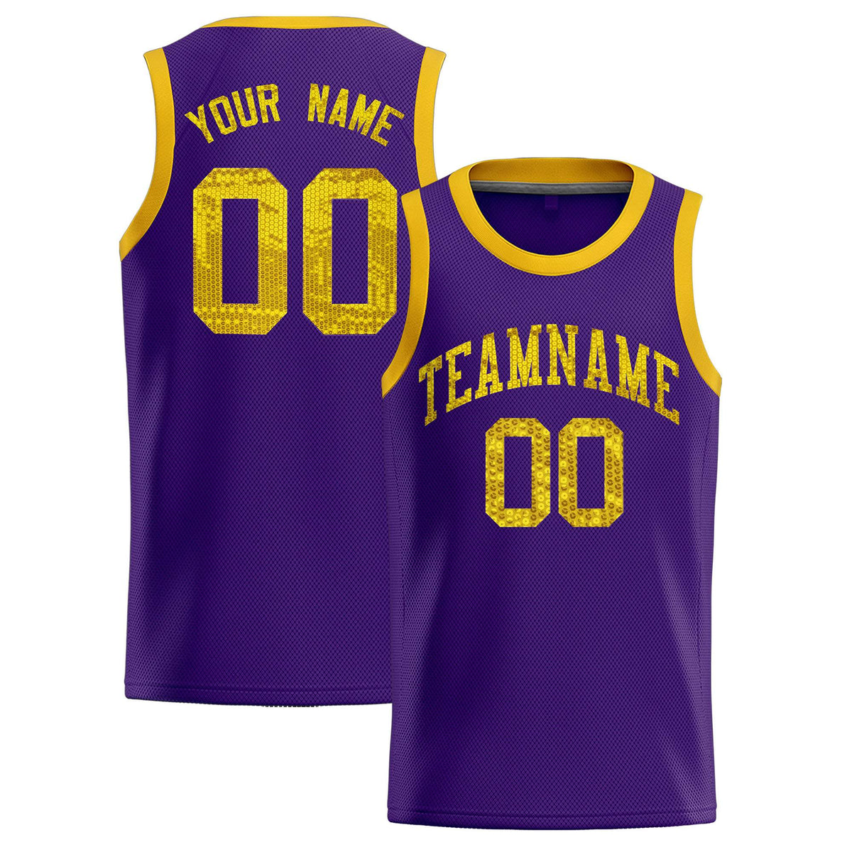 Custom Purple Sequined Tops Athletic Basketball Jersey|KXKSHOP