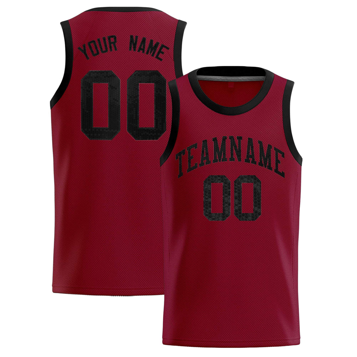 Custom Crimson Sequined Tops Athletic Basketball Jersey|KXKSHOP