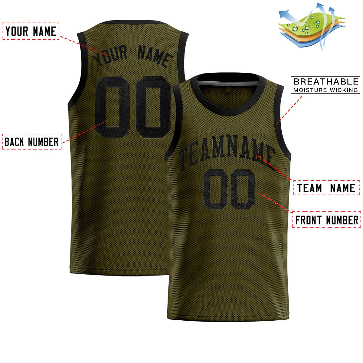 Custom Olive Sequined Tops Athletic Basketball Jersey|KXKSHOP