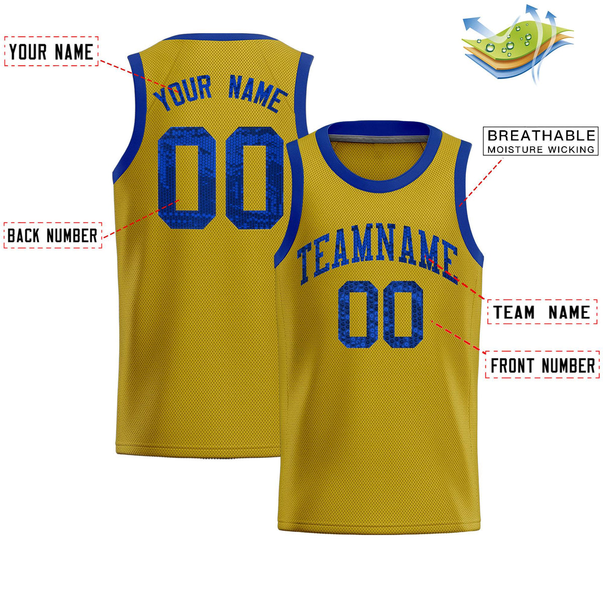 Custom Old Gold Sequined Tops Athletic Basketball Jersey|KXKSHOP