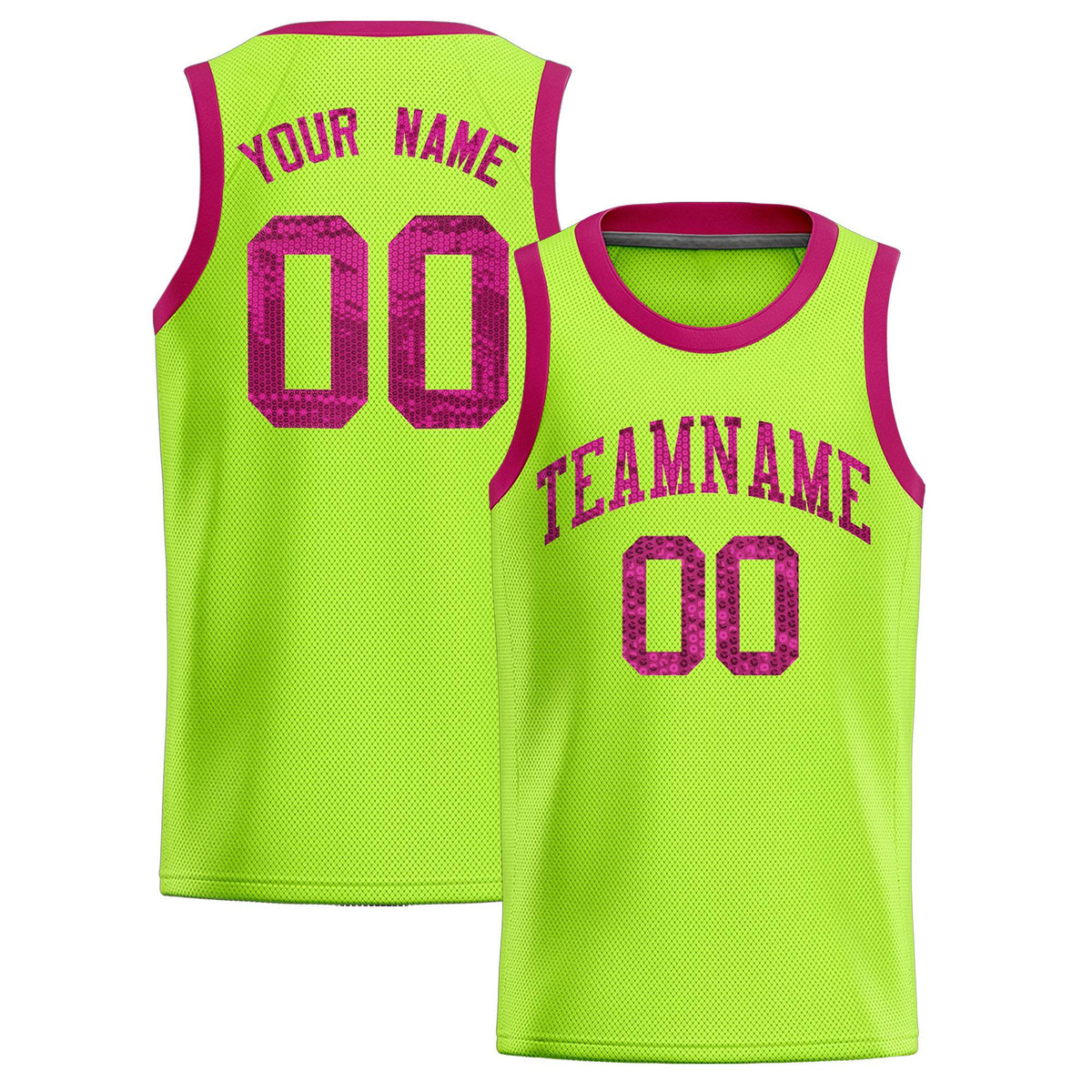 Custom Kelly Green Sequined Tops Athletic Basketball Jersey|KXKSHOP