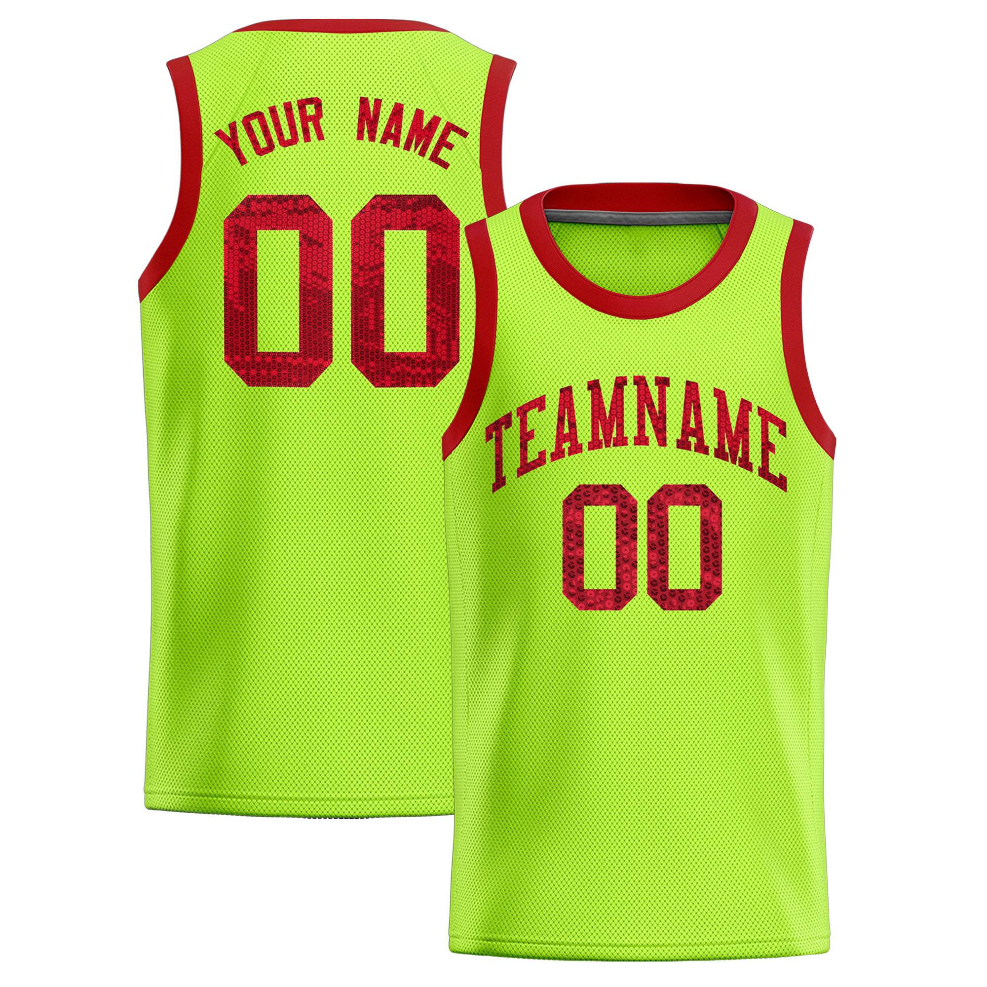 Custom Kelly Green Sequined Tops Athletic Basketball Jersey|KXKSHOP