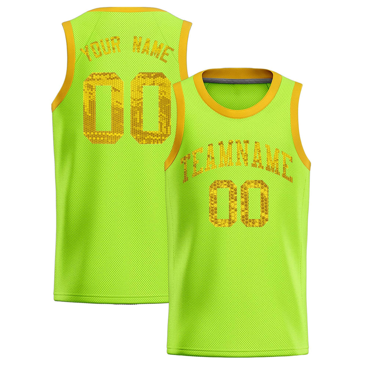 Custom Kelly Green Sequined Tops Athletic Basketball Jersey|KXKSHOP