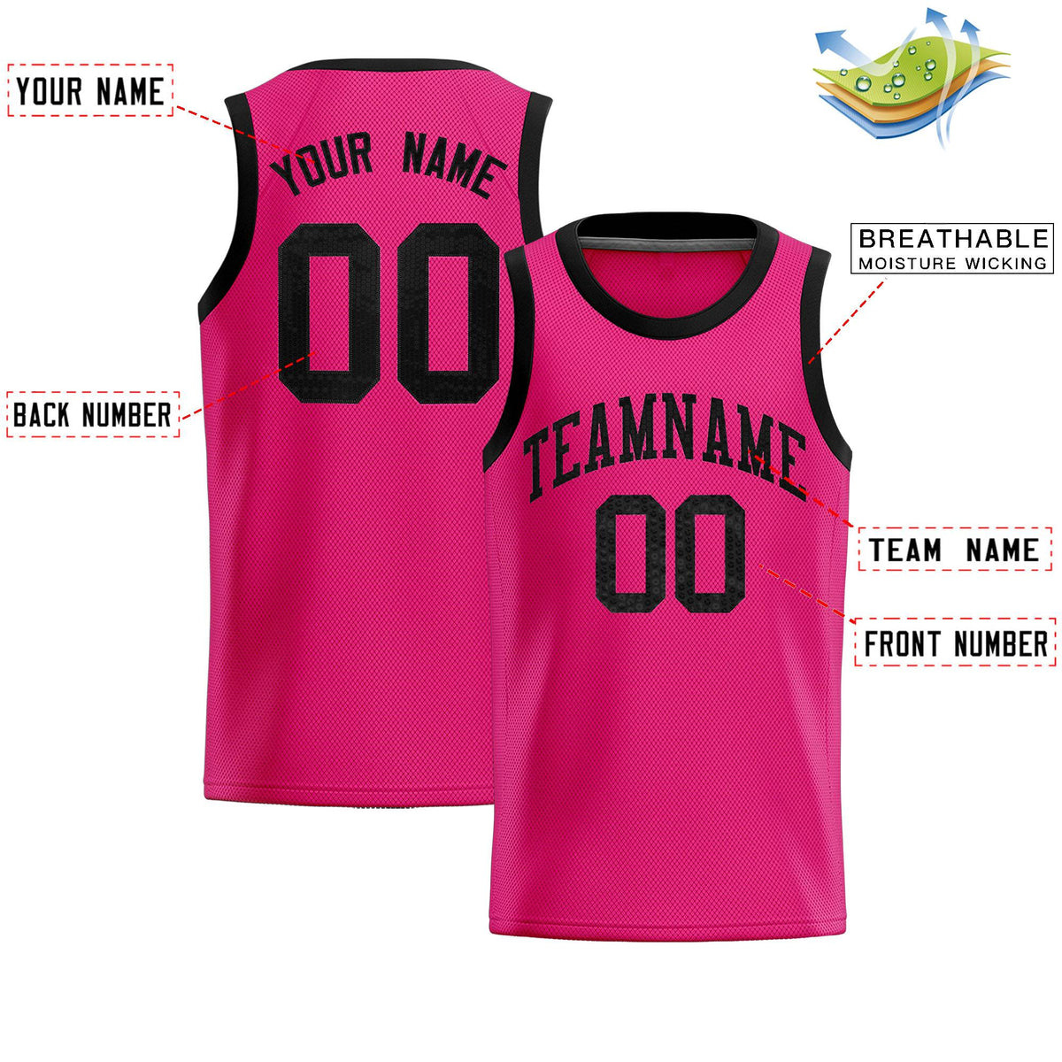 Custom Pink Sequined Tops Athletic Basketball Jersey|KXKSHOP