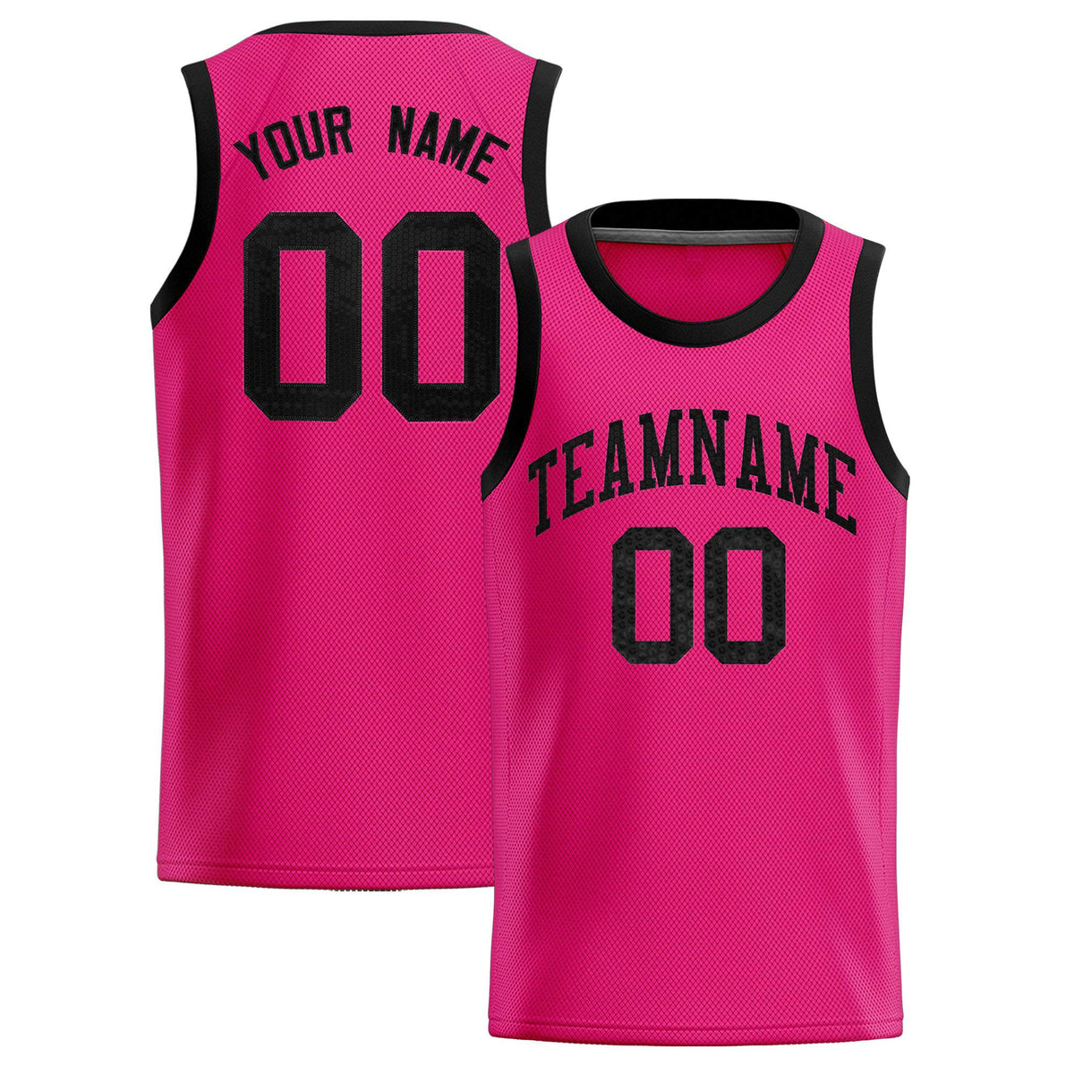 Custom Pink Sequined Tops Athletic Basketball Jersey|KXKSHOP
