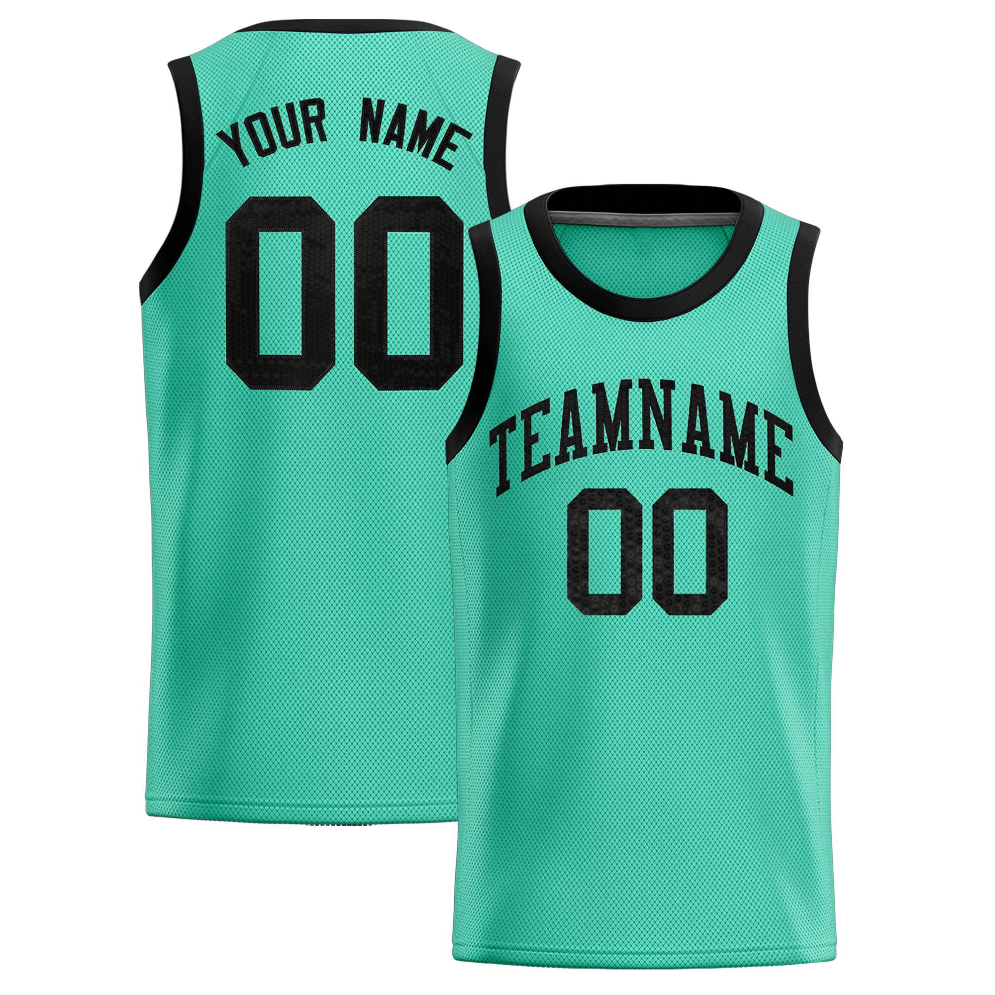 Custom Bright Green Sequined Tops Athletic Basketball Jersey|KXKSHOP