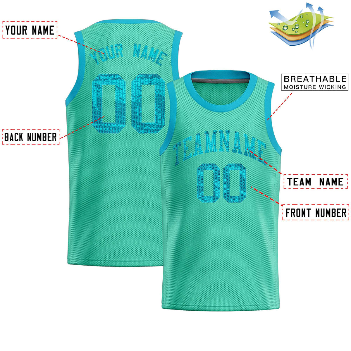 Custom Bright Green Sequined Tops Athletic Basketball Jersey|KXKSHOP