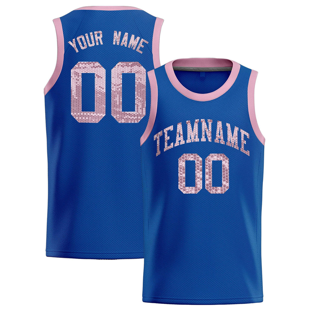 Custom Royal Sequined Tops Athletic Basketball Jersey|KXKSHOP
