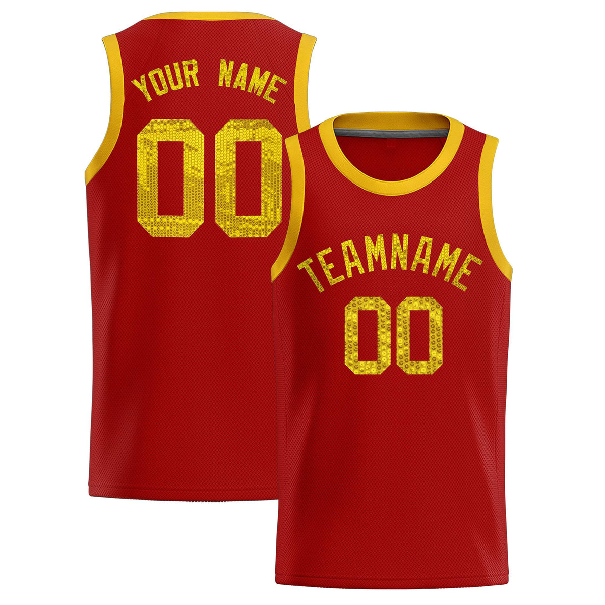 Custom Orange Sequined Tops Athletic Basketball Jersey|KXKSHOP