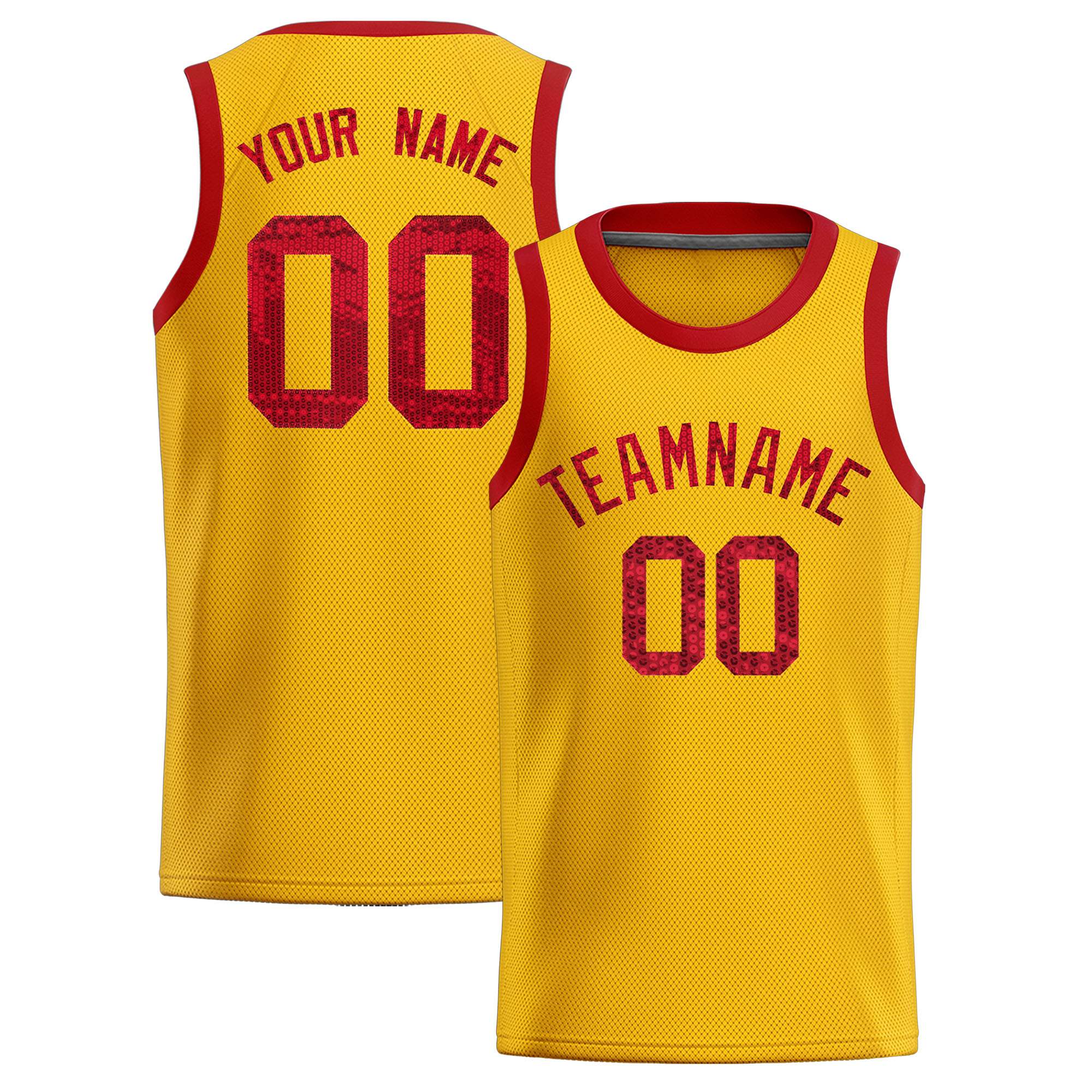 Custom Gold Sequined Tops Athletic Basketball Jersey|KXKSHOP