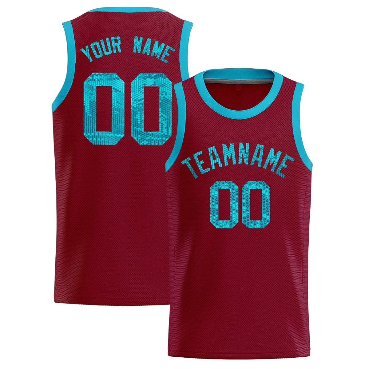 Custom Crimson Sequined Tops Athletic Basketball Jersey|KXKSHOP