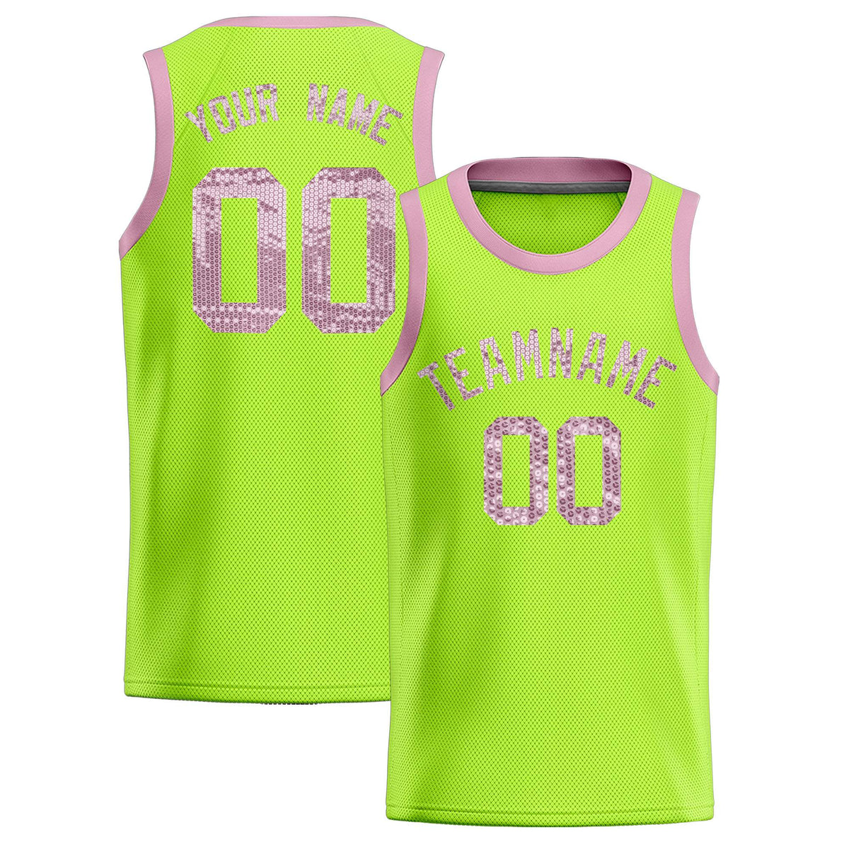Custom Kelly Green Sequined Tops Athletic Basketball Jersey|KXKSHOP