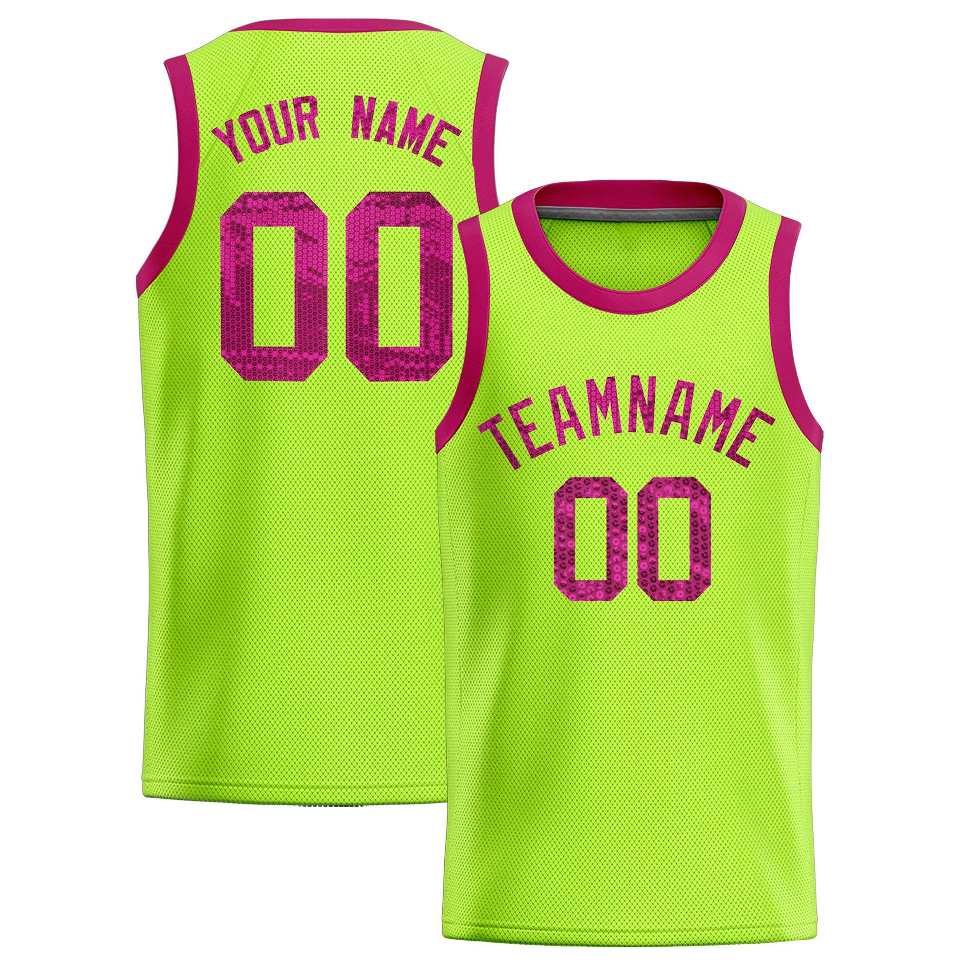 Custom Kelly Green Sequined Tops Athletic Basketball Jersey|KXKSHOP