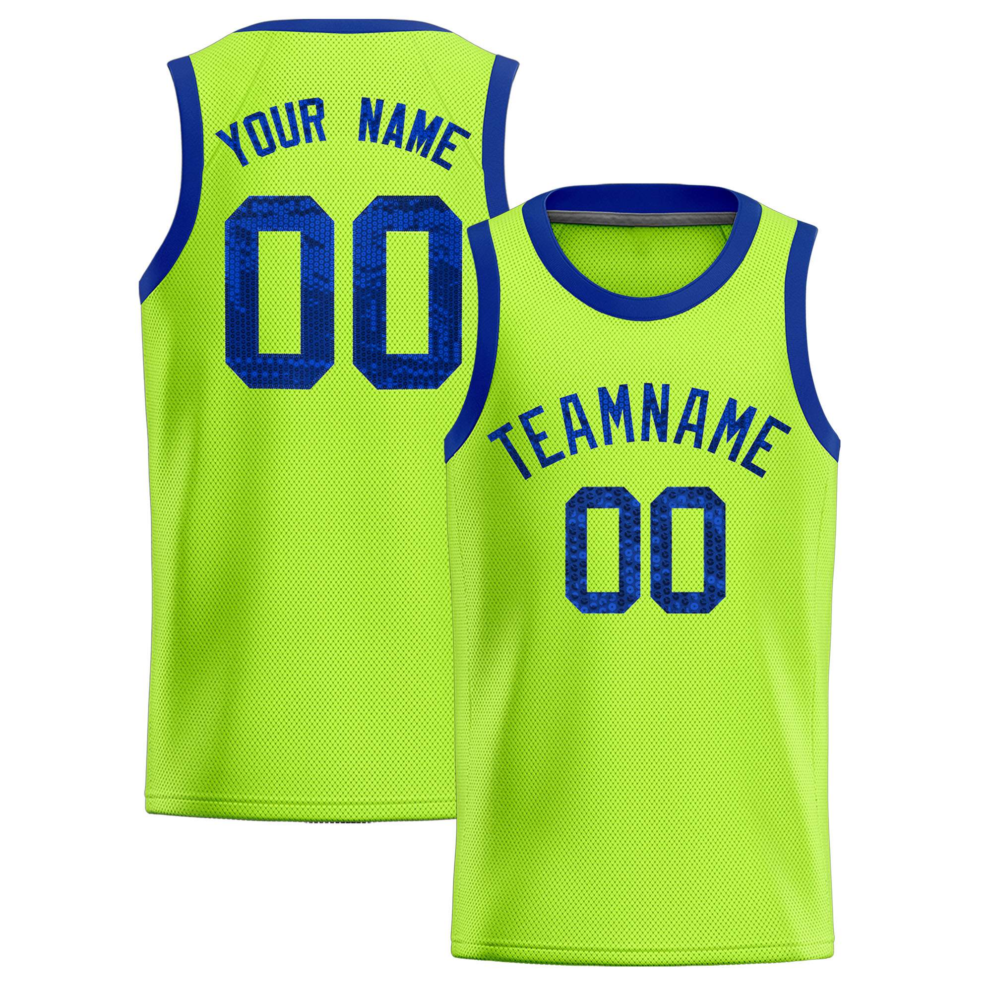 Custom Kelly Green Sequined Tops Athletic Basketball Jersey|KXKSHOP