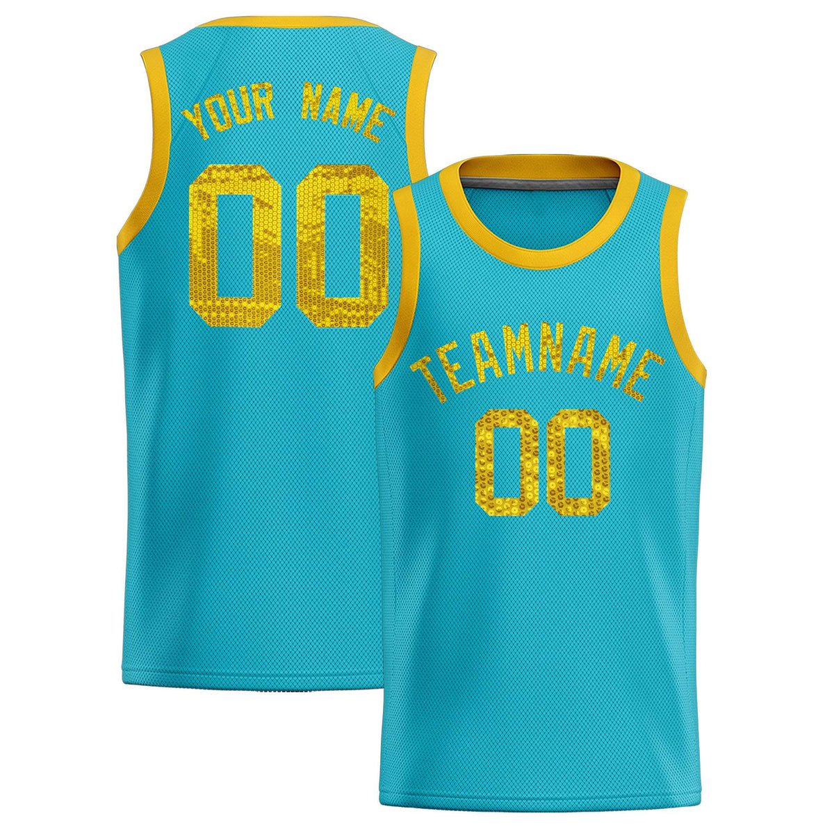 Custom Sky Blue Sequined Tops Athletic Basketball Jersey|KXKSHOP