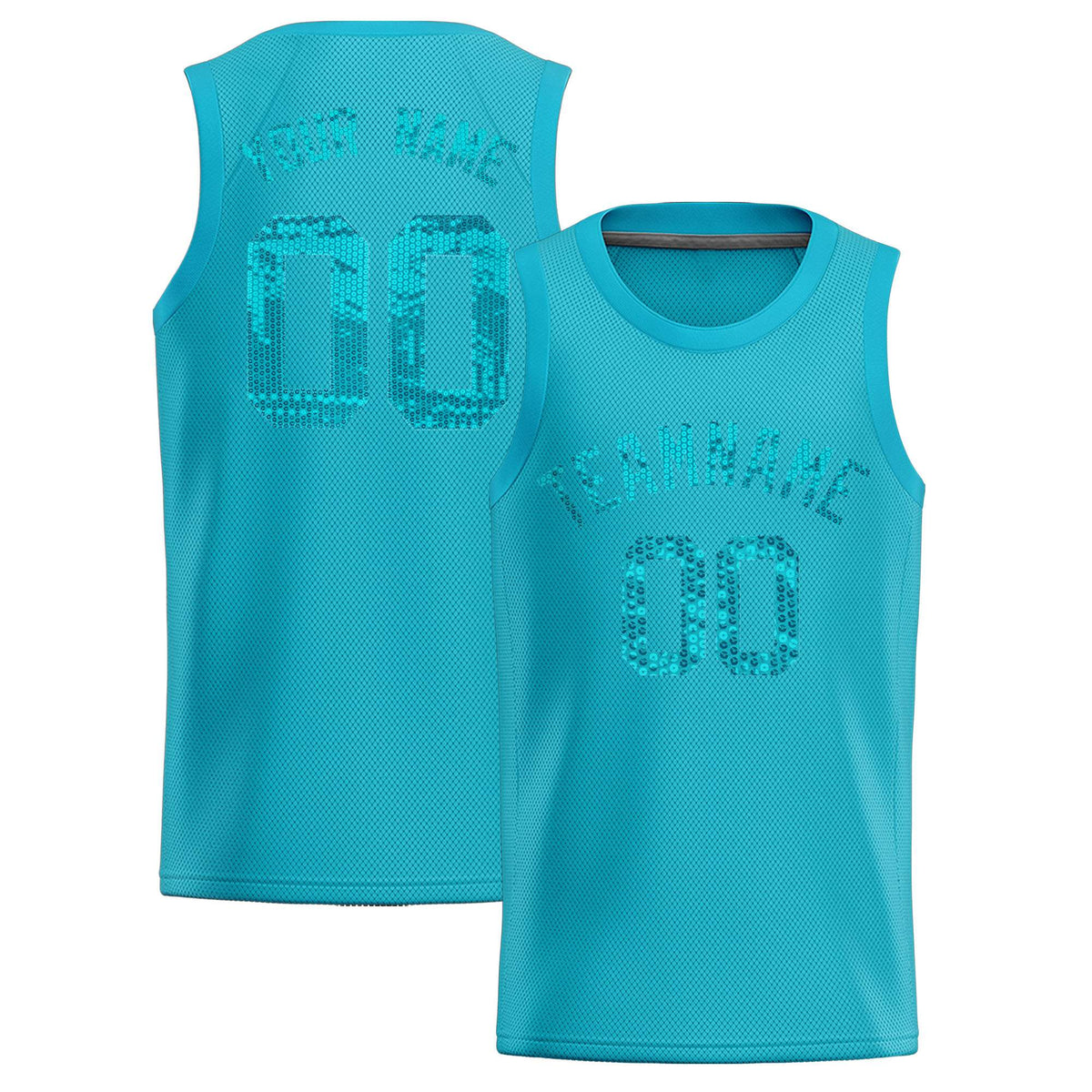 Custom Sky Blue Sequined Tops Athletic Basketball Jersey|KXKSHOP
