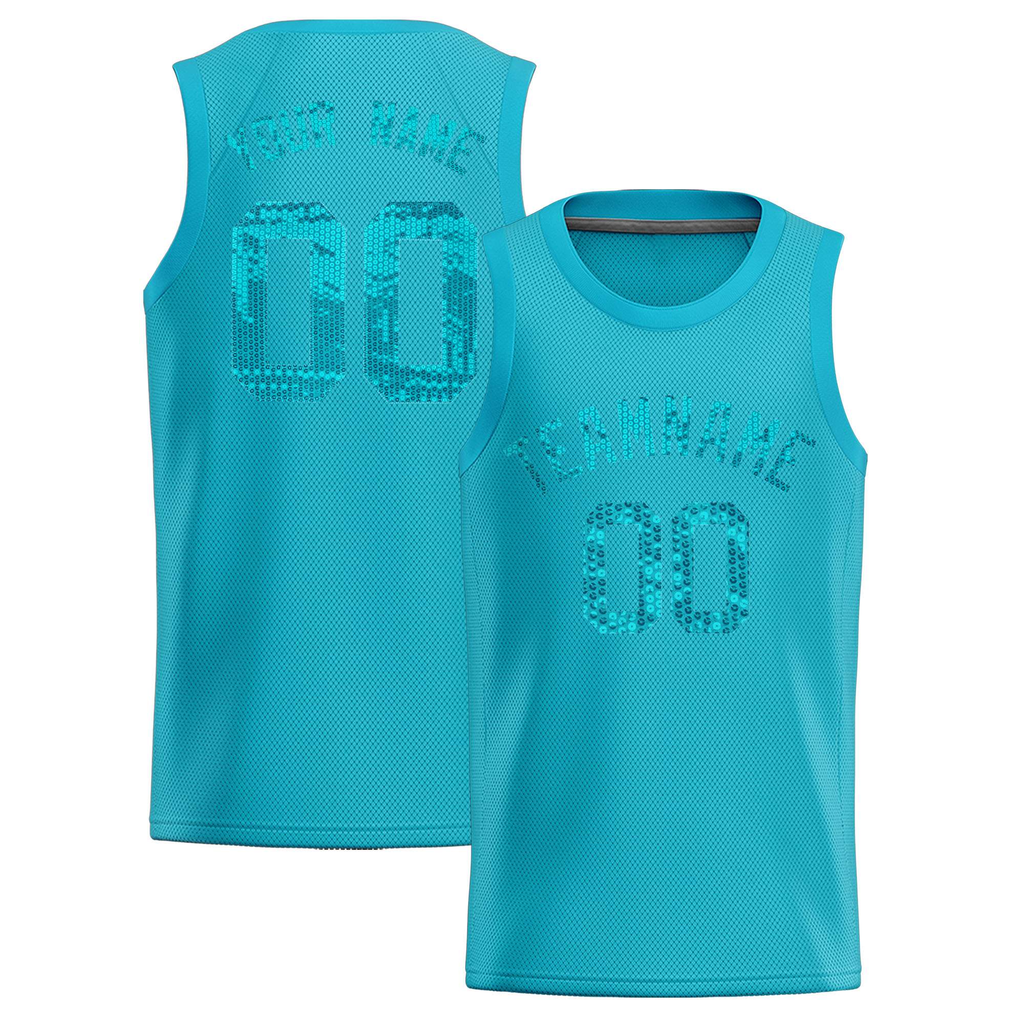 Custom Sky Blue Sequined Tops Athletic Basketball Jersey|KXKSHOP