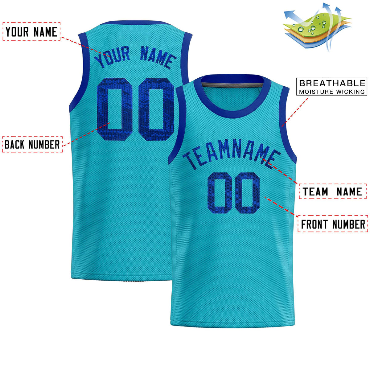 Custom Sky Blue Sequined Tops Athletic Basketball Jersey|KXKSHOP