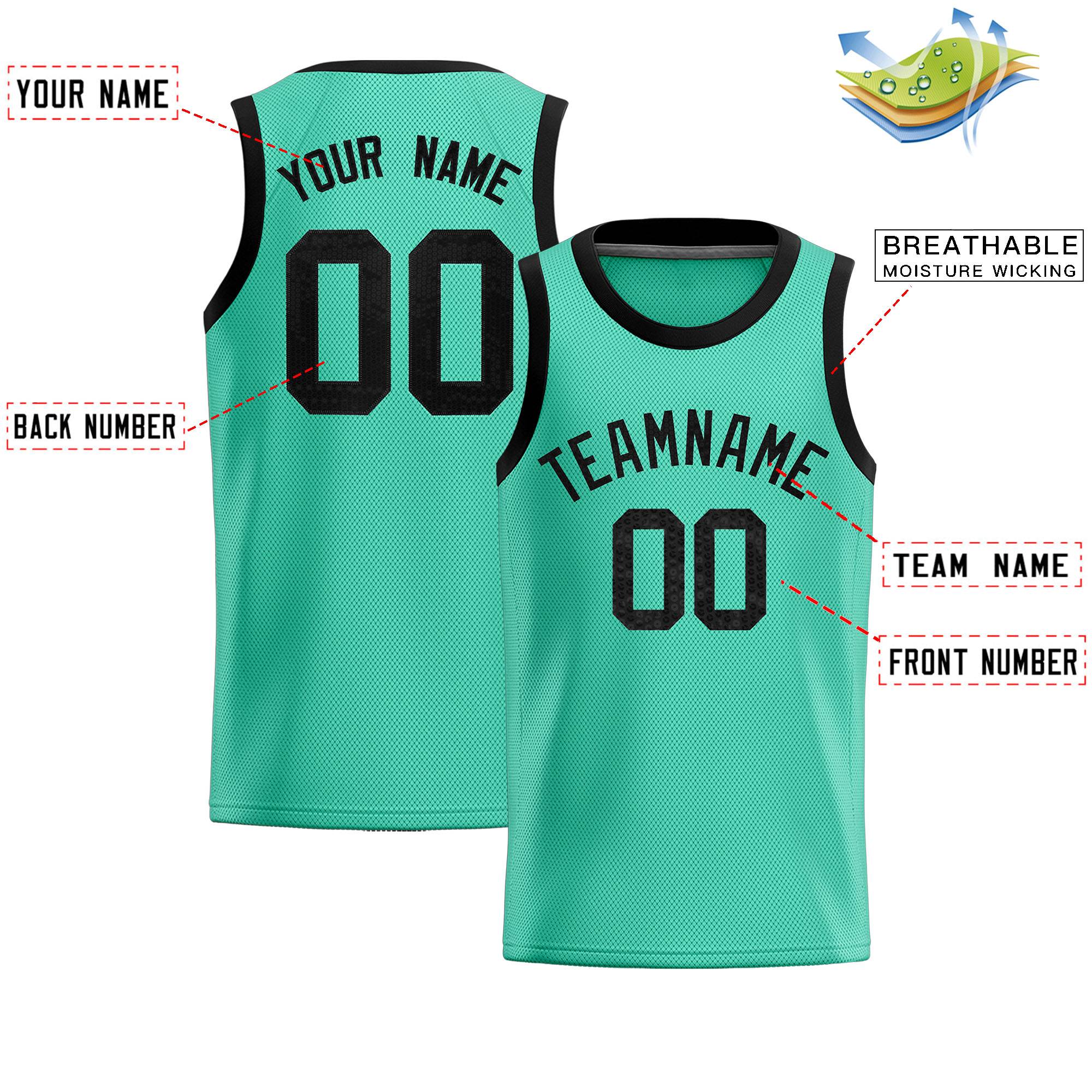 Custom Bright Green Sequined Tops Athletic Basketball Jersey|KXKSHOP