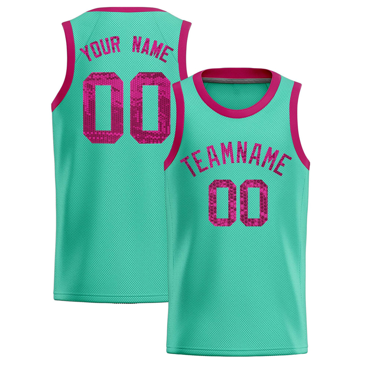 Custom Bright Green Sequined Tops Athletic Basketball Jersey|KXKSHOP