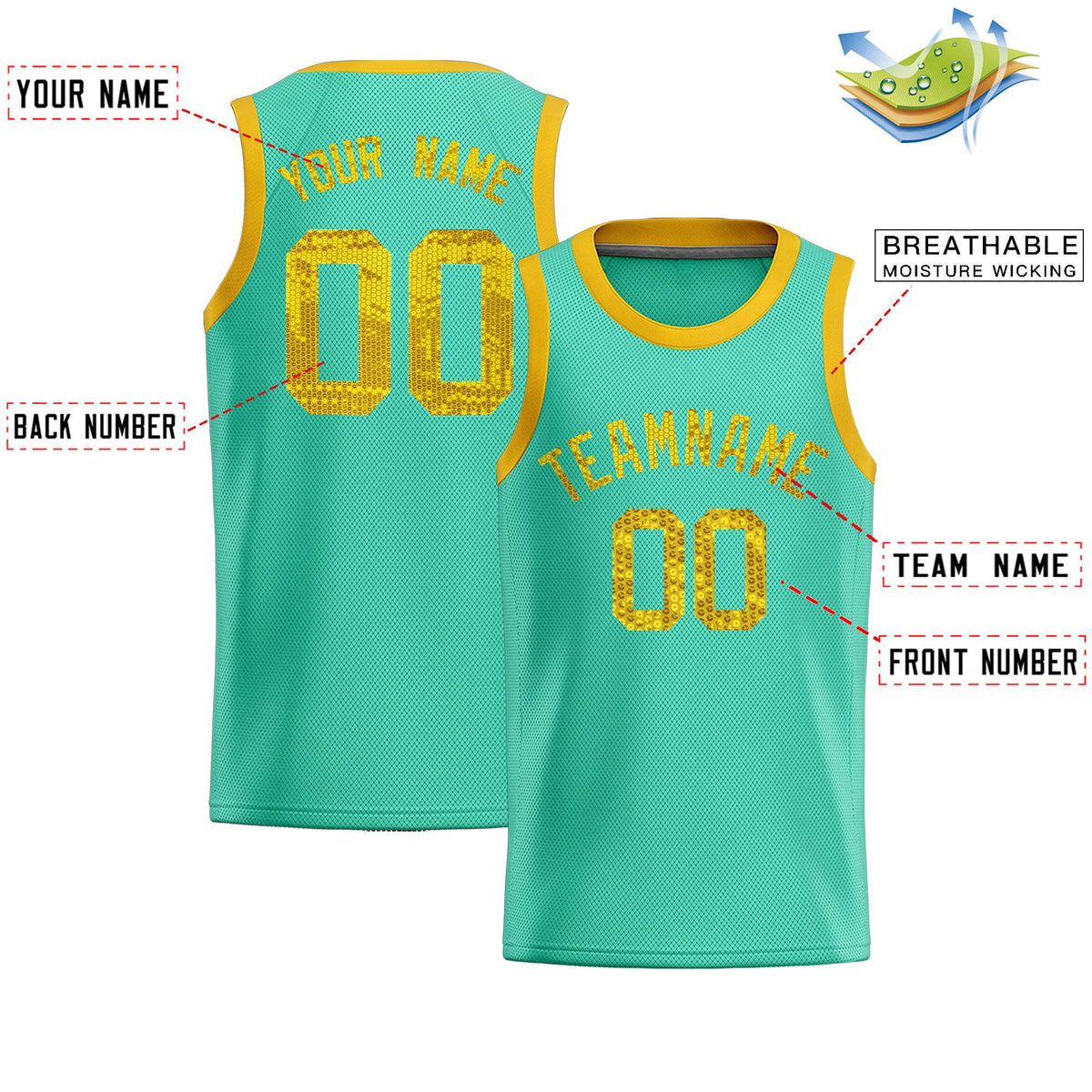 Custom Bright Green Sequined Tops Athletic Basketball Jersey|KXKSHOP