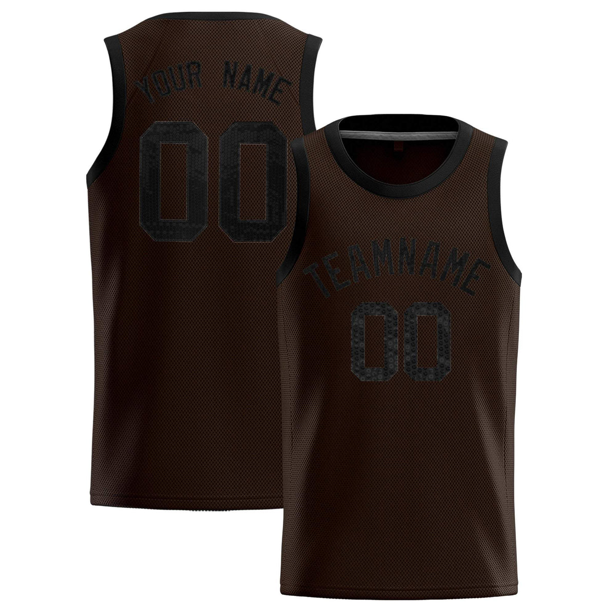 Custom Brown Sequined Tops Athletic Basketball Jersey|KXKSHOP