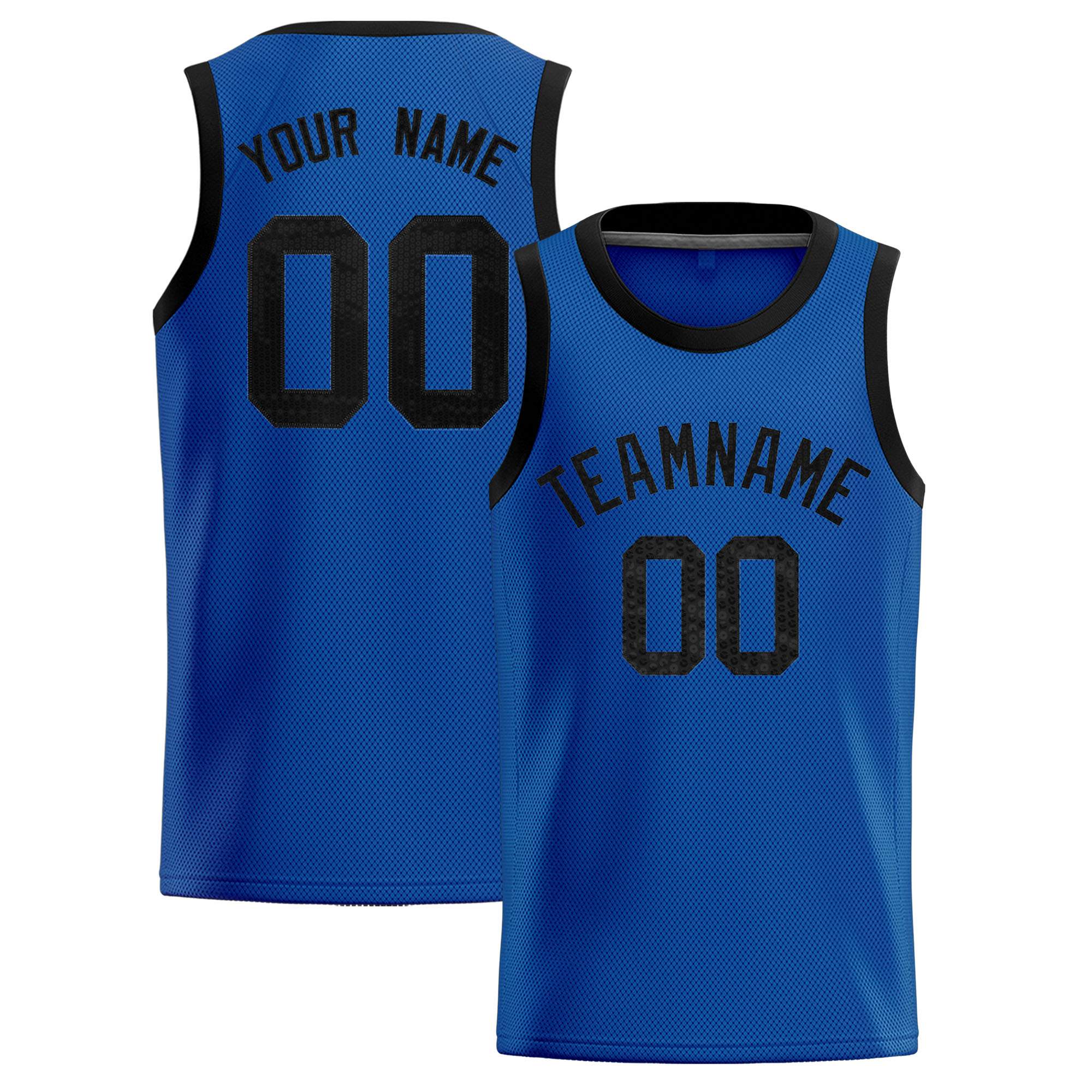 Custom Royal Sequined Tops Athletic Basketball Jersey|KXKSHOP