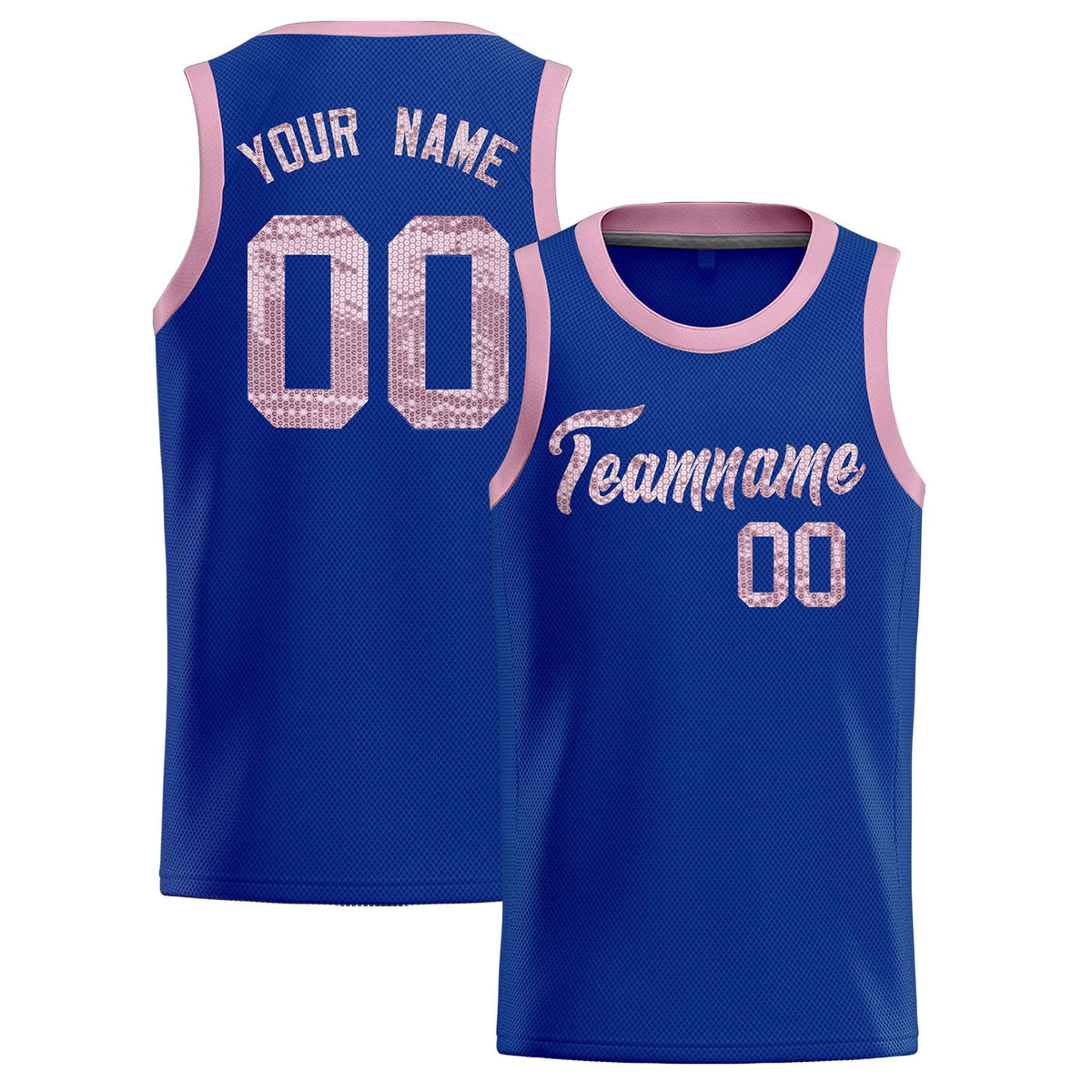 Custom Royal Sequined Tops Athletic Basketball Jersey|KXKSHOP