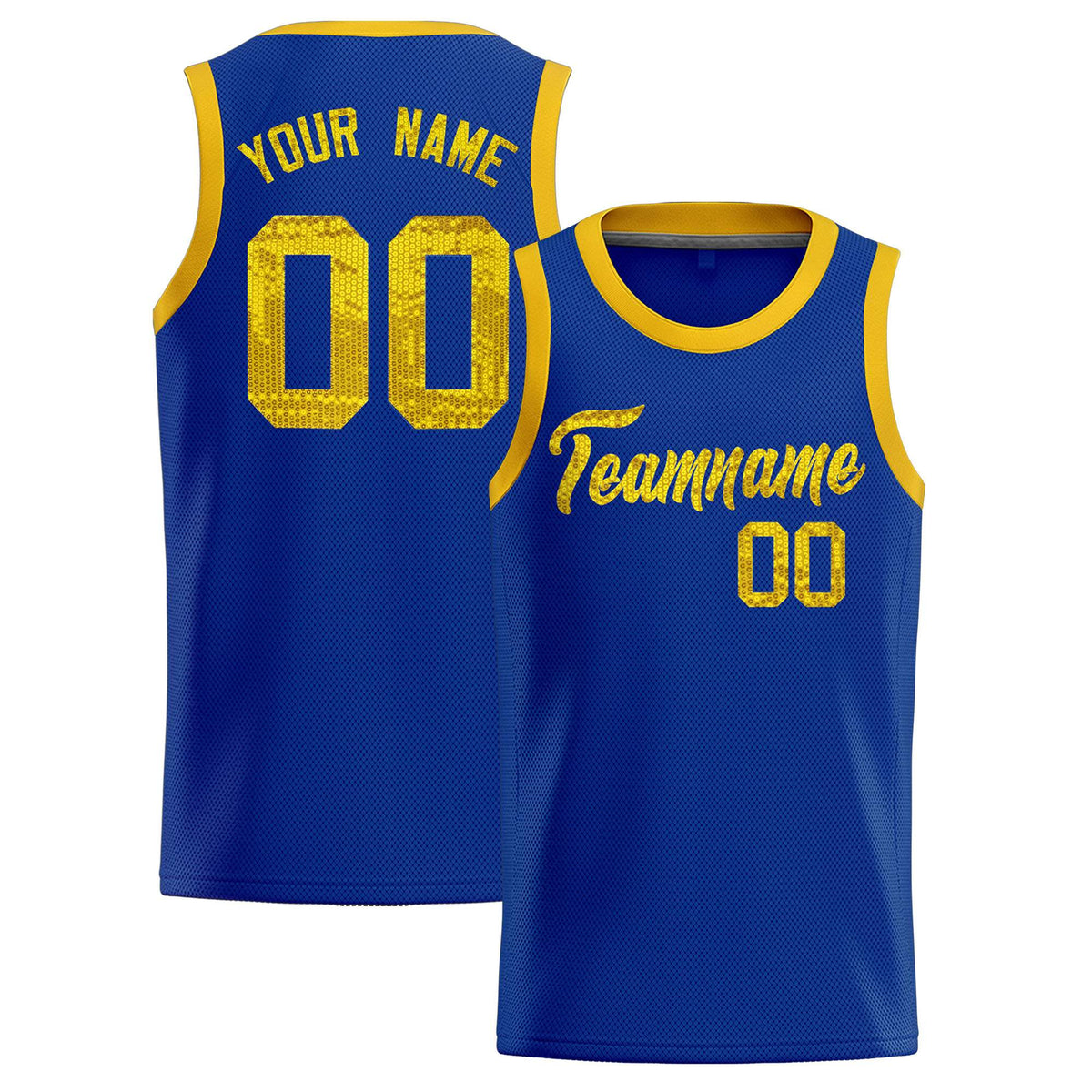 Custom Royal Sequined Tops Athletic Basketball Jersey|KXKSHOP
