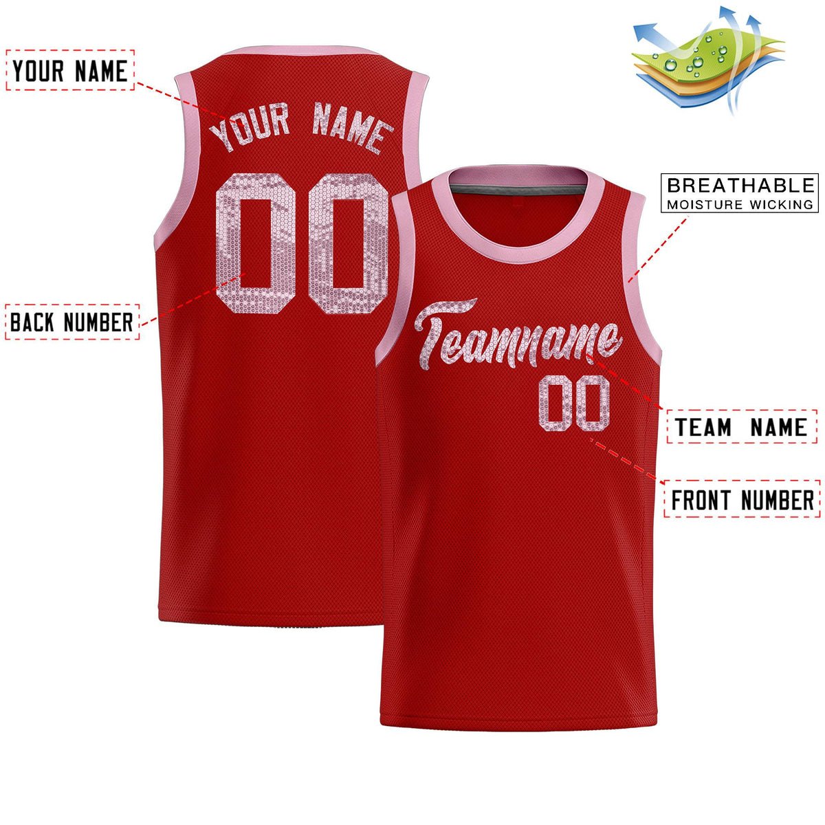 Custom Orange Sequined Tops Athletic Basketball Jersey|KXKSHOP