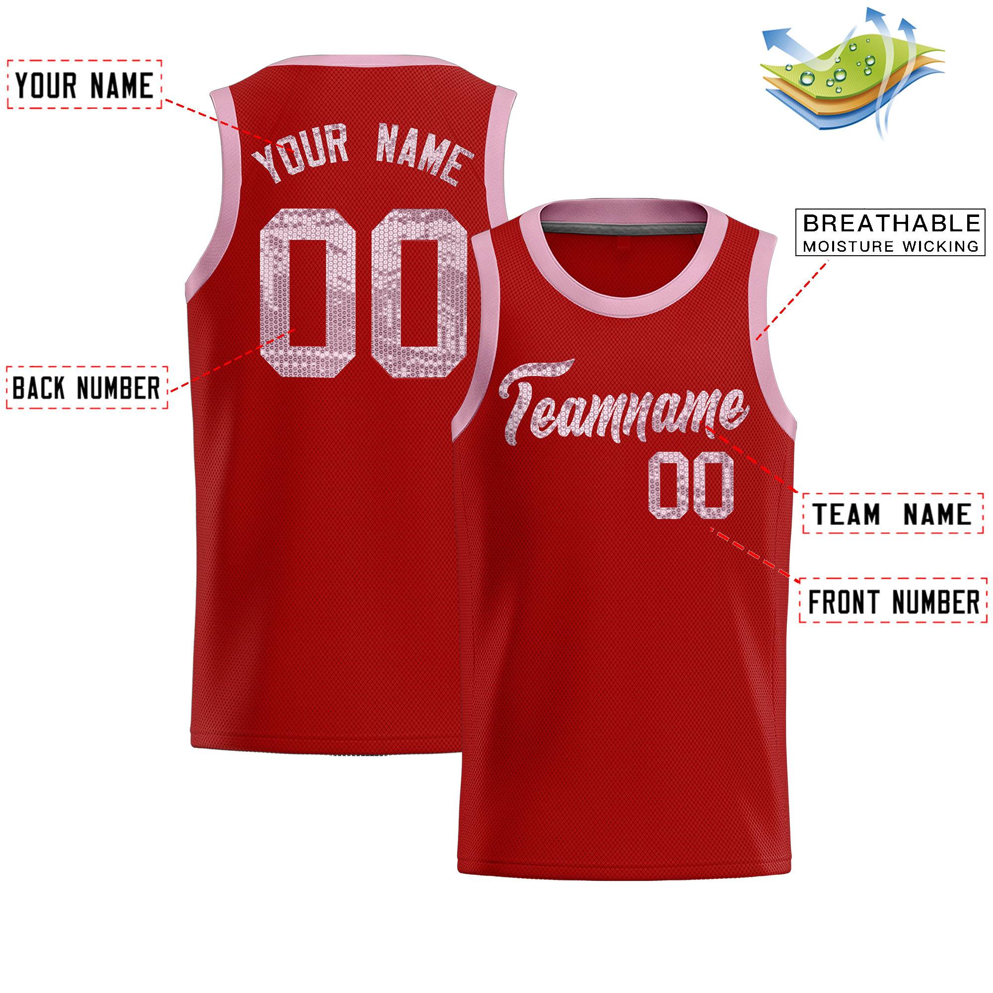 Custom Orange Sequined Tops Athletic Basketball Jersey|KXKSHOP