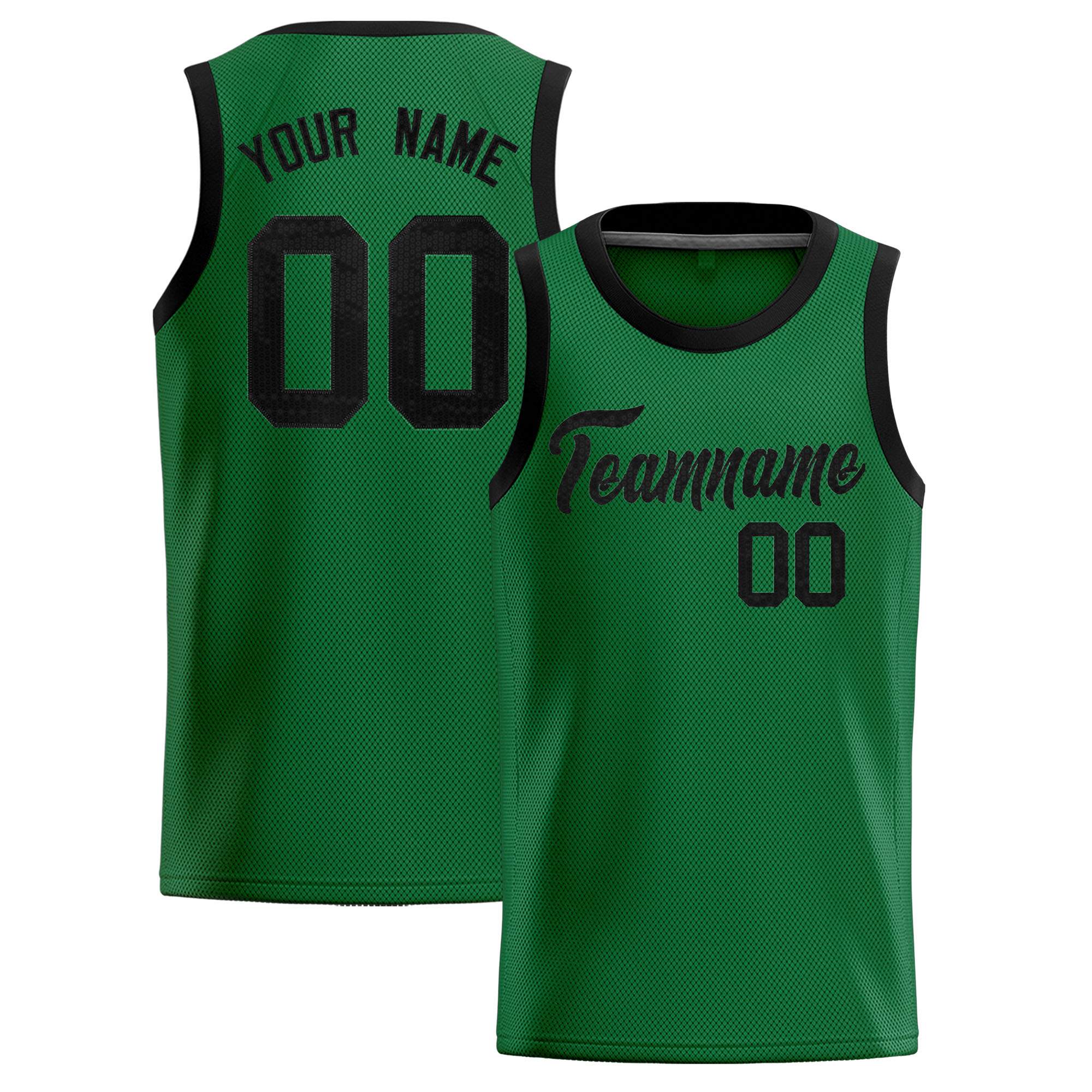 Custom Kelly Green Sequined Tops Athletic Basketball Jersey|KXKSHOP
